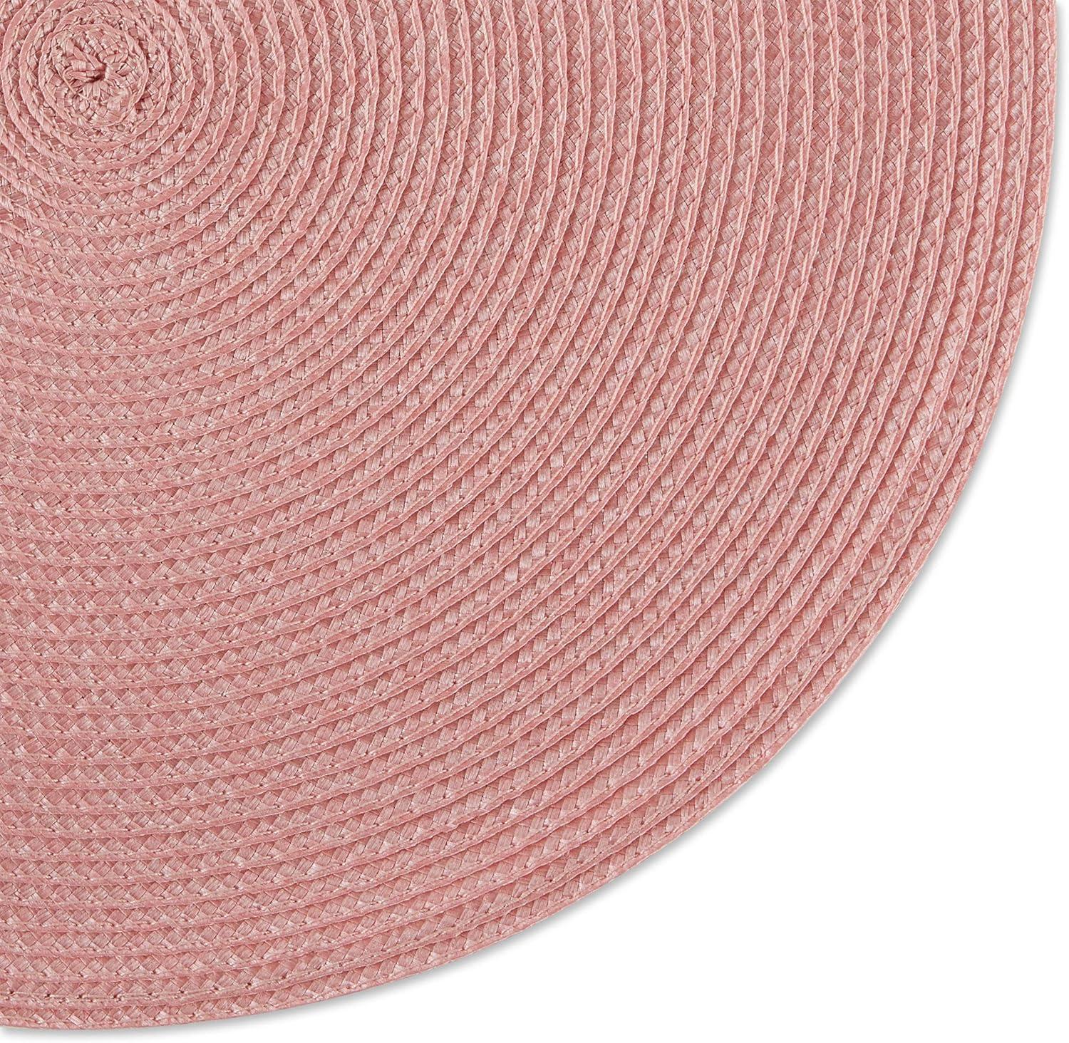 Pink Sorbet Round PP Woven Placemat (Set of 6)