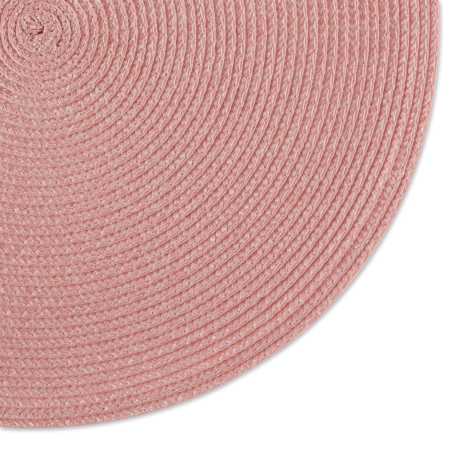 Pink Sorbet Round PP Woven Placemat (Set of 6)