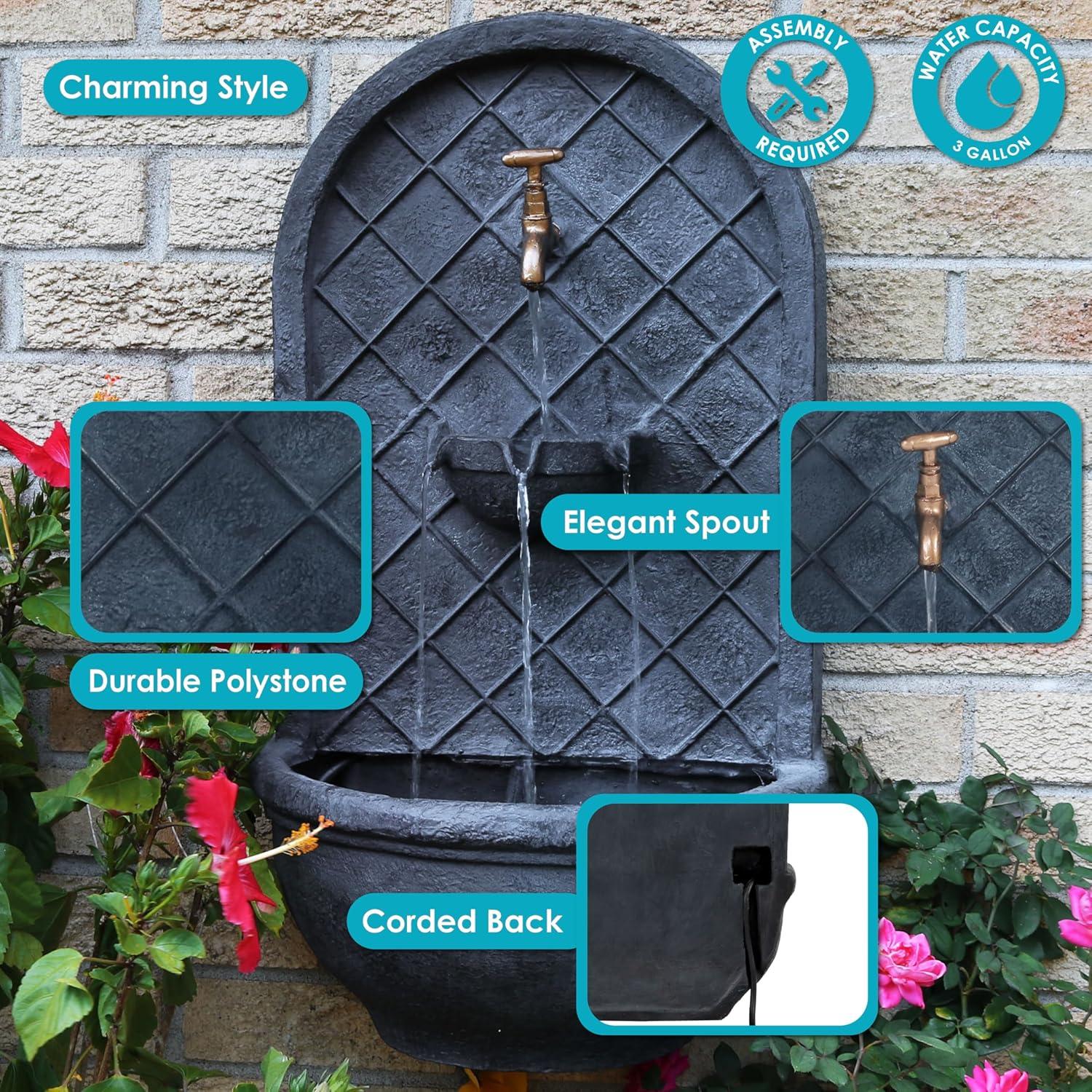 Millwood Pines Tristin Weather Resistant Wall Base Fountain