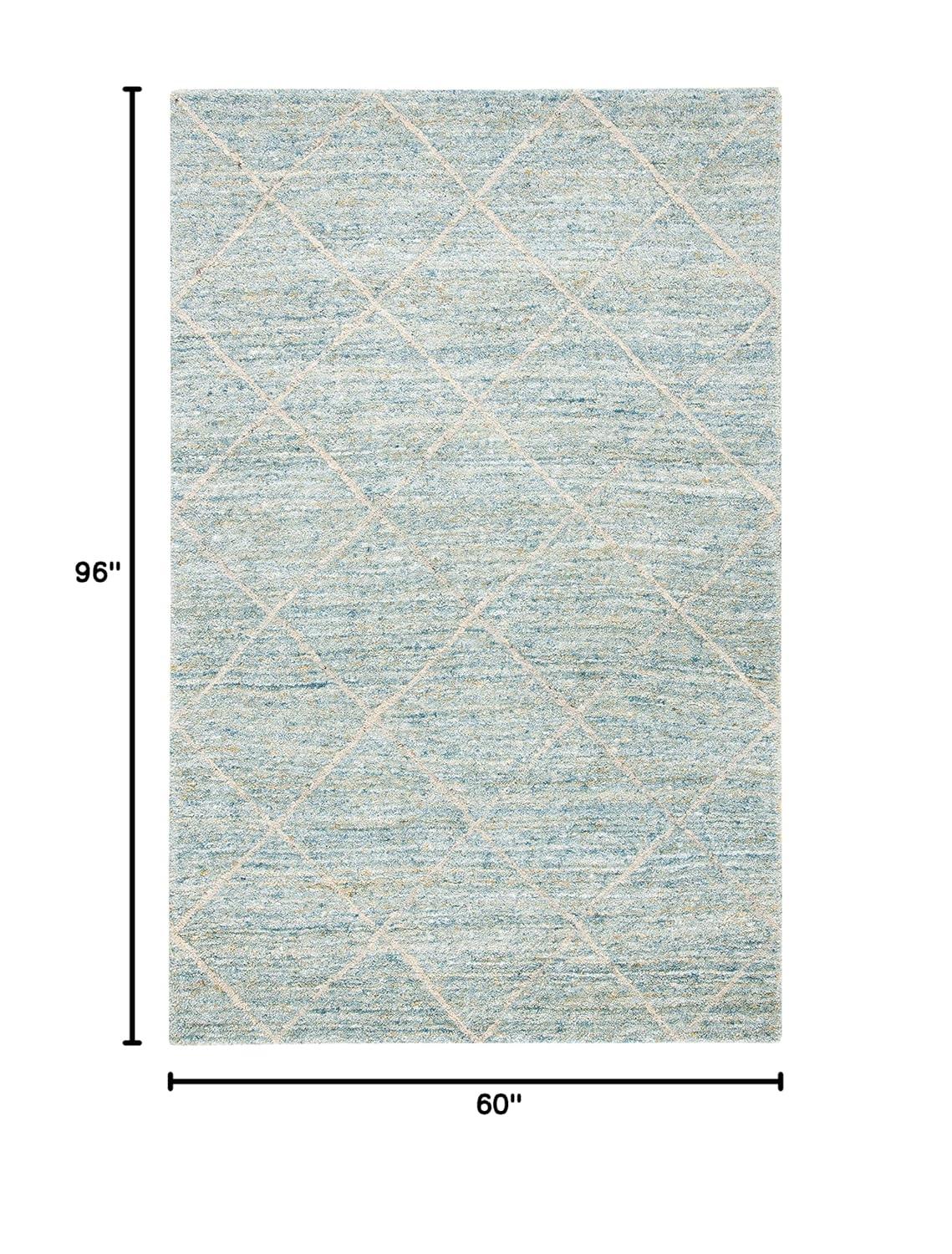 Himalaya HIM423 Handmade Area Rug - 5'x8' - Blue - Safavieh