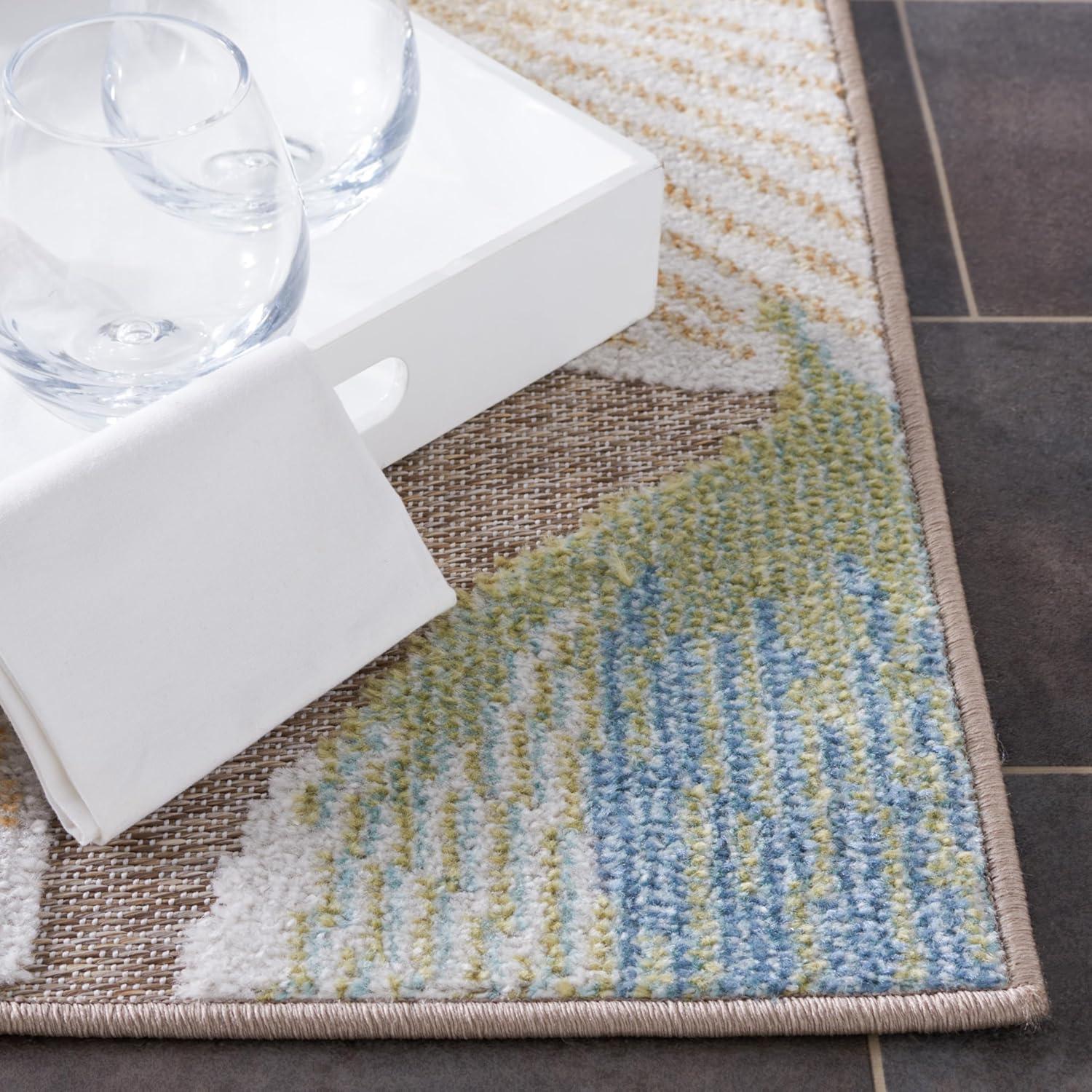 Sarasota SAR110 Power Loomed Area Rug - Beige/Grey - 8'x10' - Safavieh.