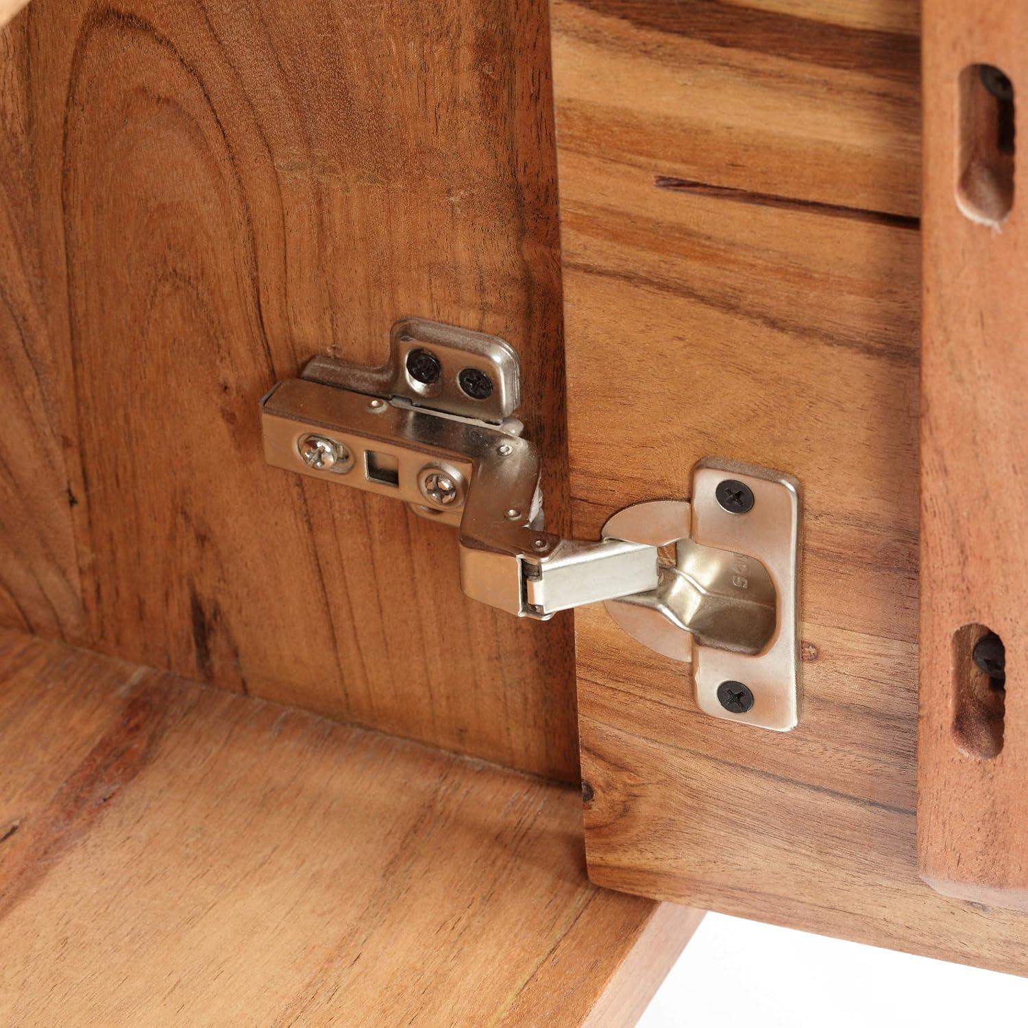 Warrenton Boho Handcrafted 2 Door Acacia Wood Sideboard Natural - Christopher Knight Home: Exotic Storage Cabinet