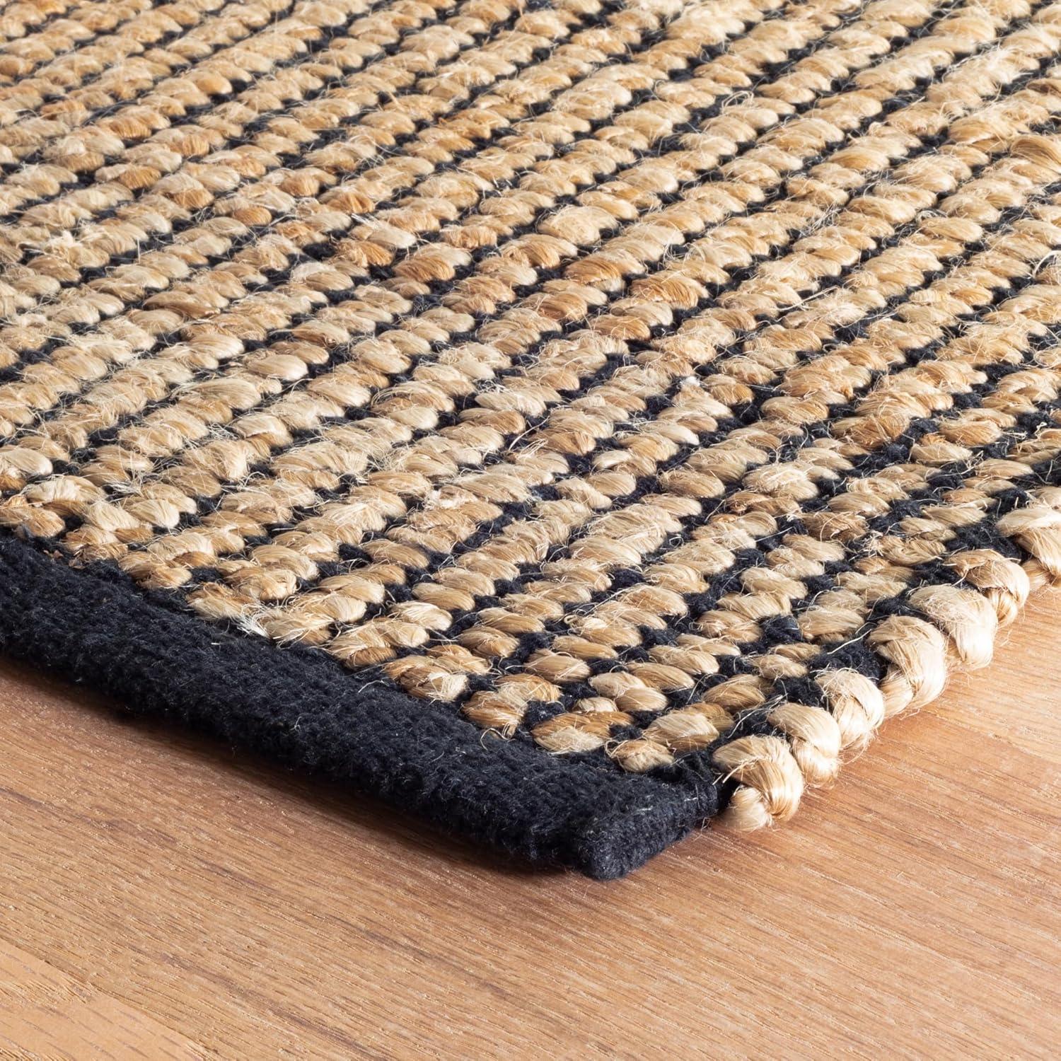 Gridwork Ivory Handwoven Jute Rug