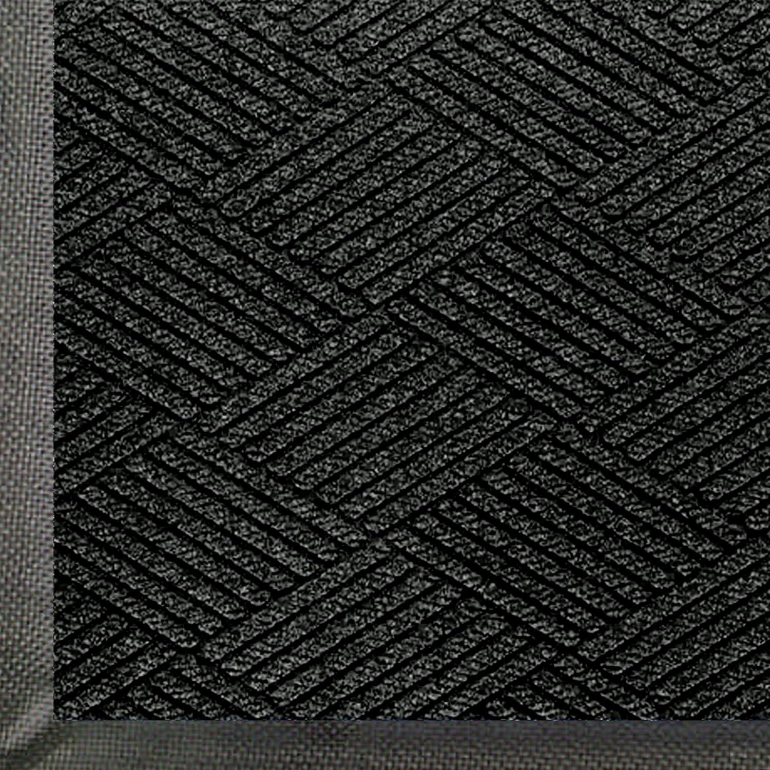 Black Smoke Rectangular PET Indoor/Outdoor Floor Mat