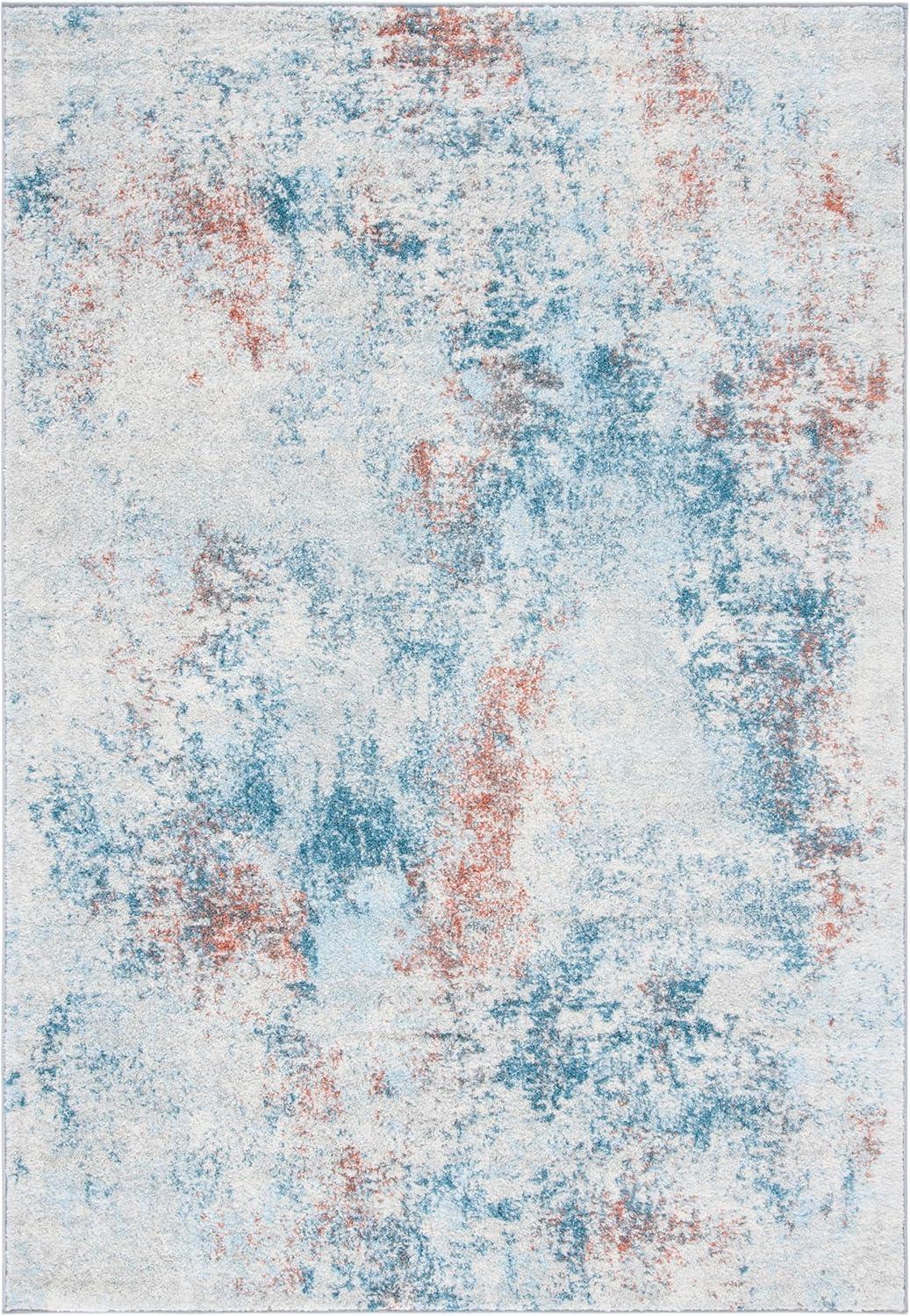 Tulum TUL209 Power Loomed Indoor Area Rug - Light Blue/Ivory - 5'3"x7'6" - Safavieh