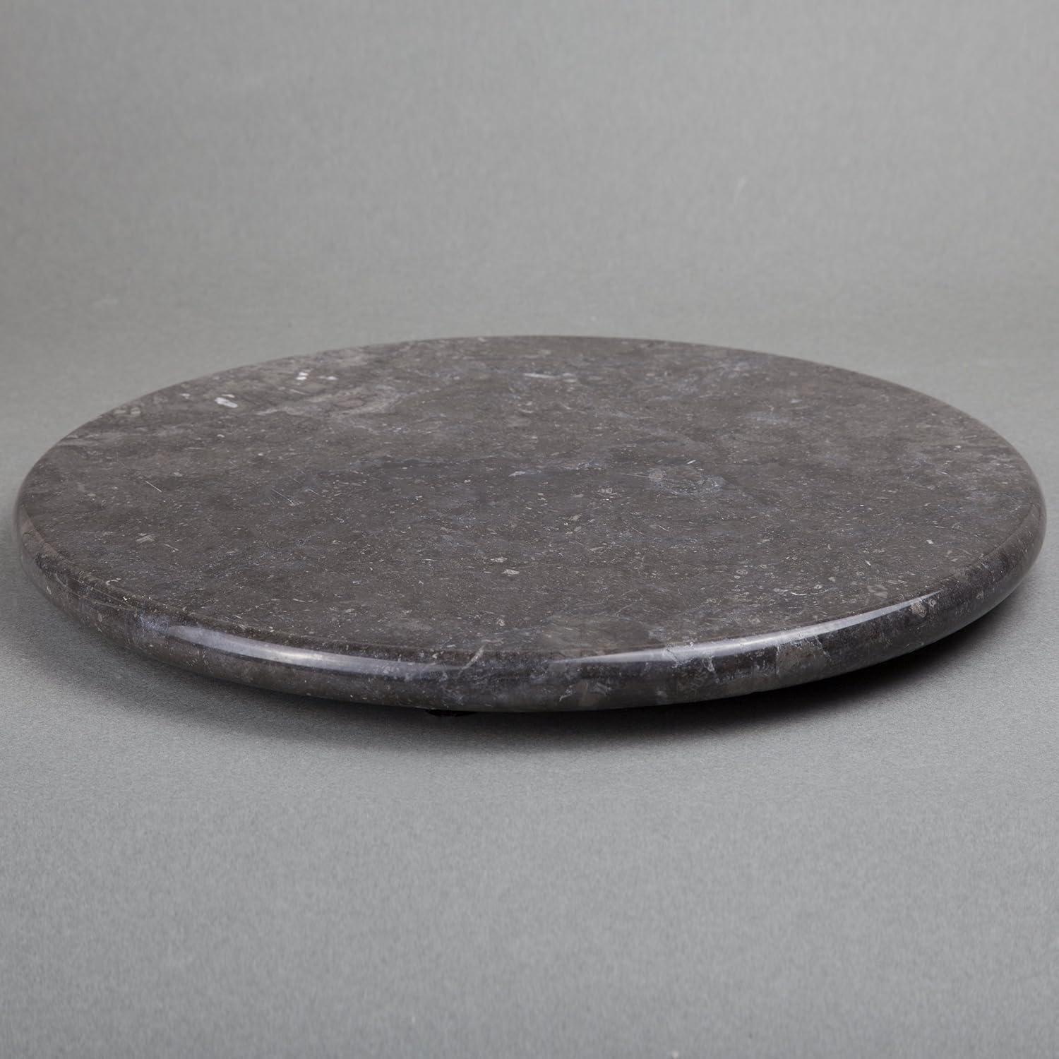 Creative Home Charcoal Marble 12" Diam. Round Cheese Board