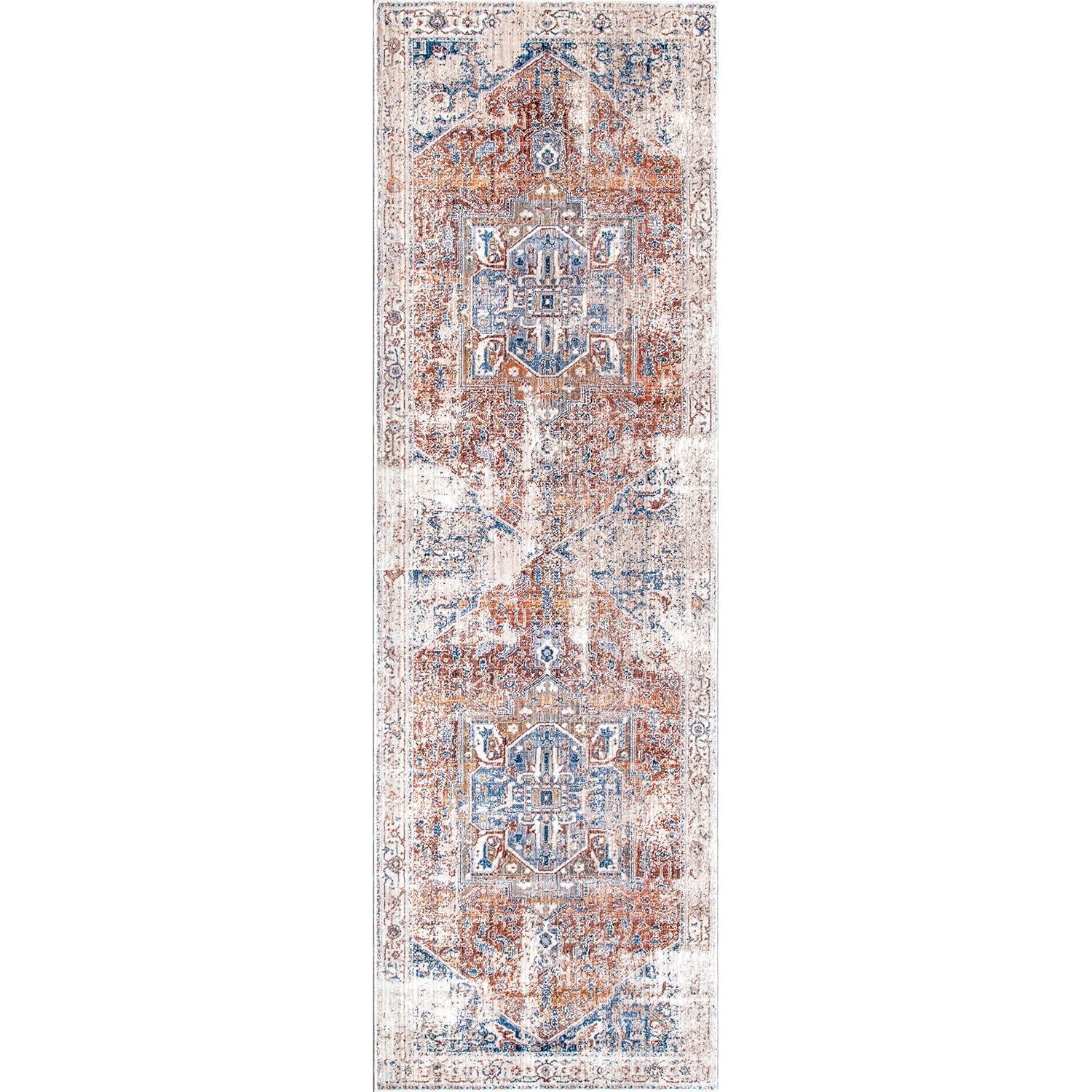 Nuloom Harriet Oriental/Persian 2x6 Runner Indoor Area Rug for Living Room Bedroom Dining Room Entryway Hallway Kitchen, Ivory/Multicolor
