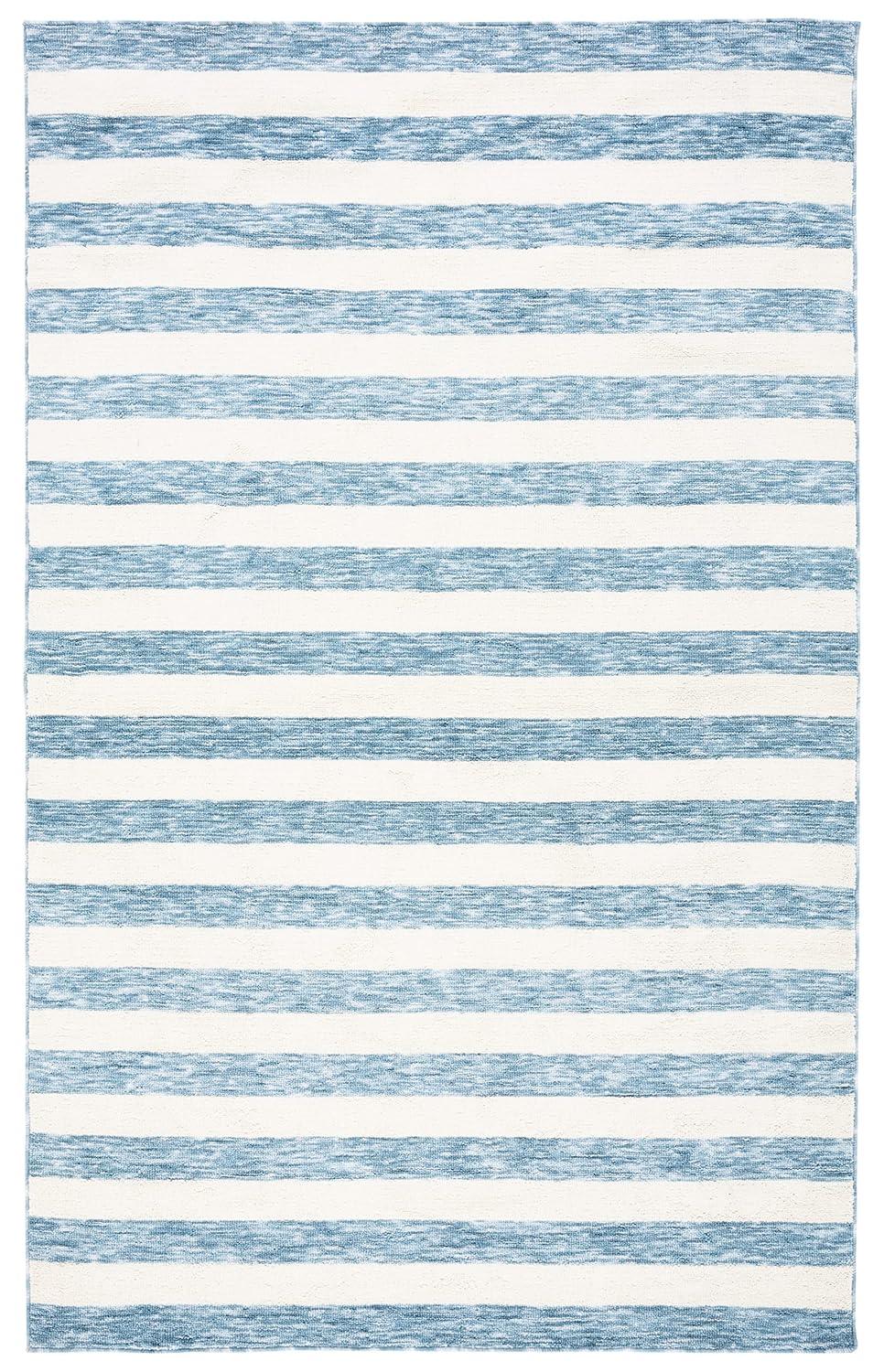 Easy Care ECR115 Power Loomed Machine Washable Indoor Area Rug - Light Blue/Ivory - 4'x6' - Safavieh