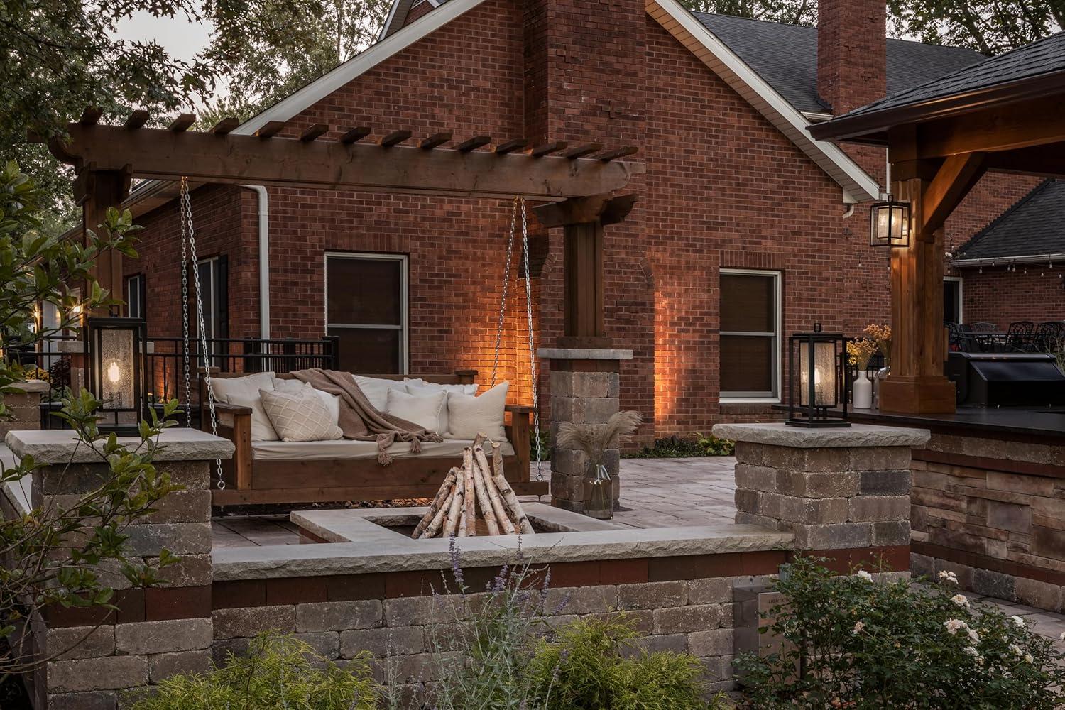 Republic Seeded Glass Outdoor Wall Mount Lantern