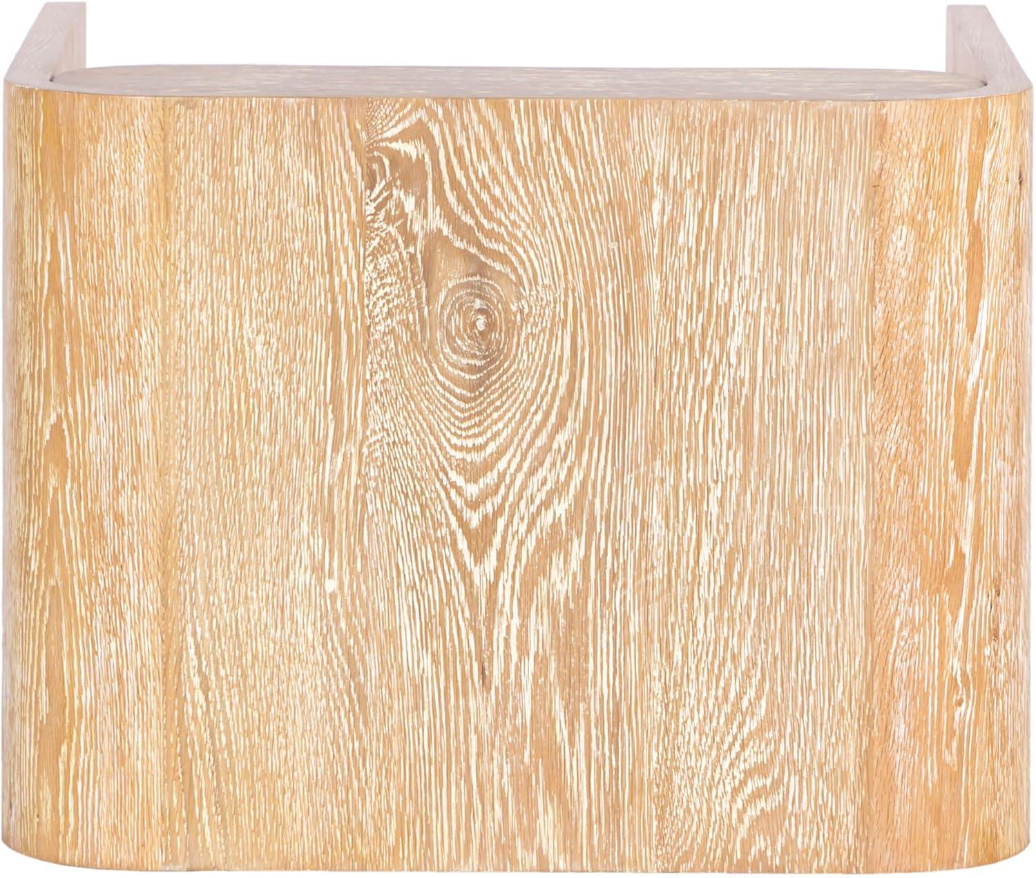 Meridian Furniture 862-NS Cresthill Collection Mid-Century Modern Nightstand, White Oak, 24" W x 18" D x 23" H