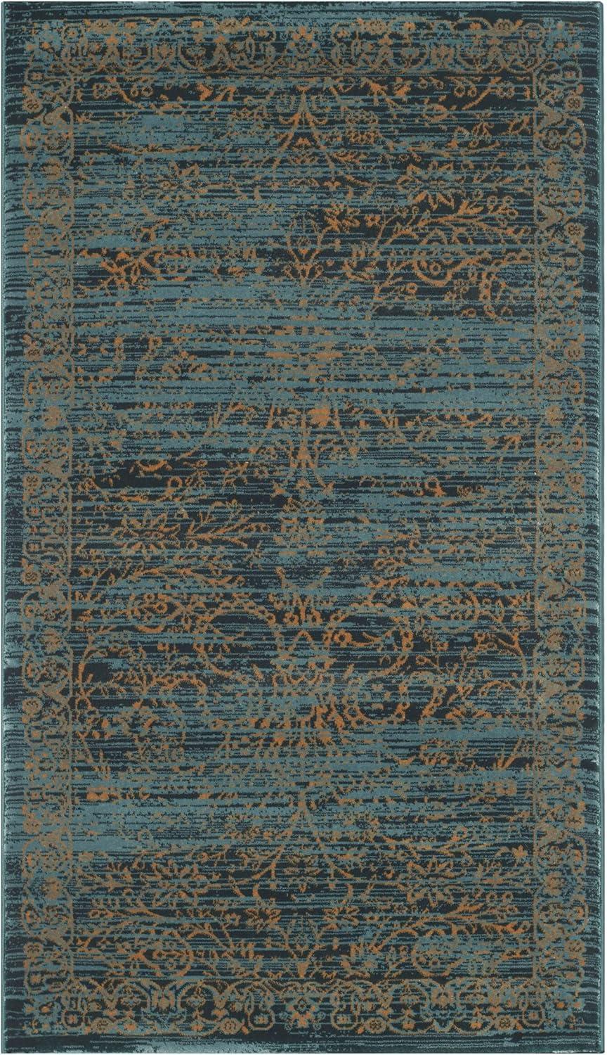 SAFAVIEH Serenity Careen Traditional Area Rug, Turquoise/Gold, 3'3" x 5'3"