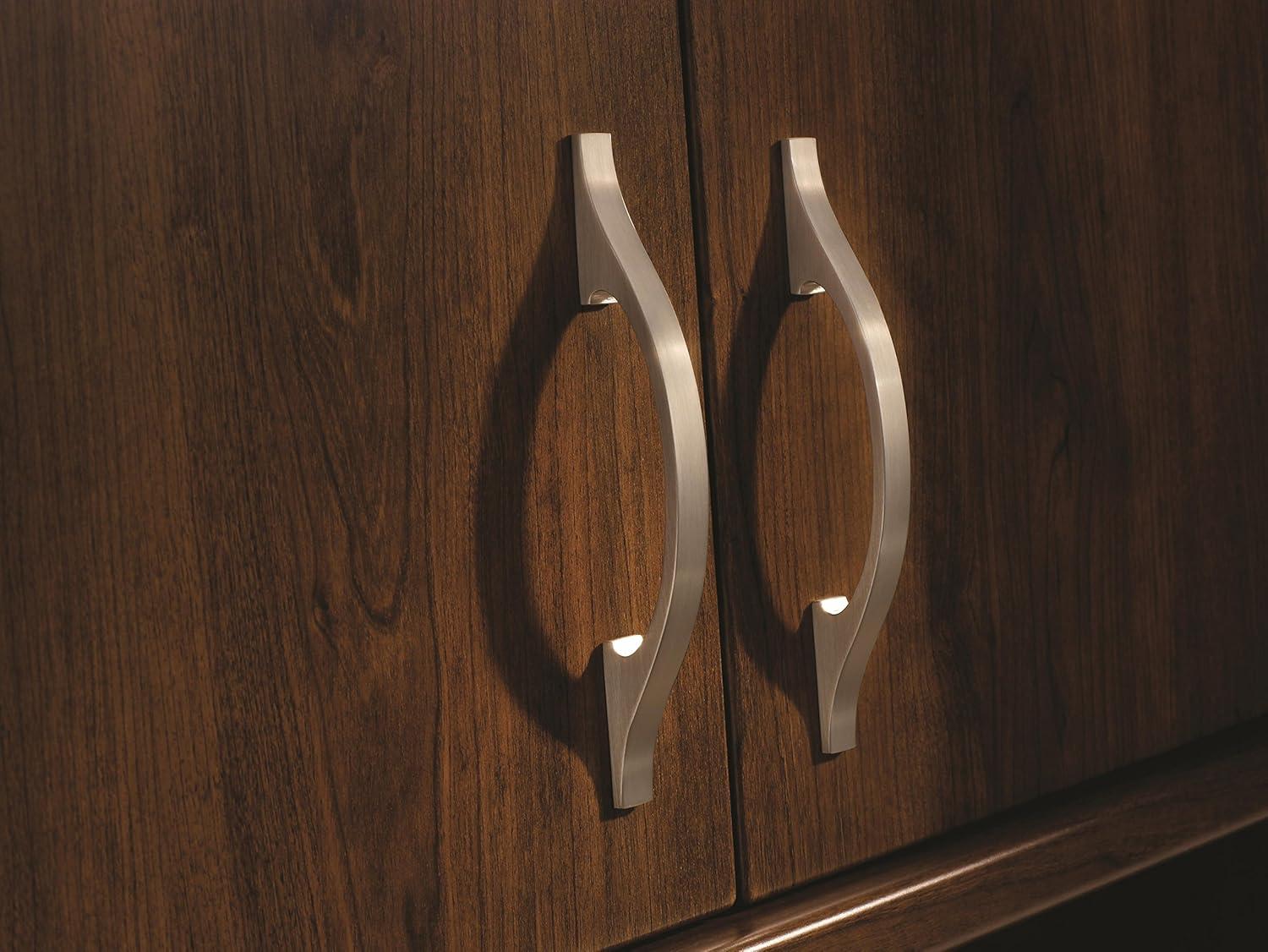 Conrad 3-3/4 in. (96mm) Modern Satin Nickel Arch Cabinet Pull