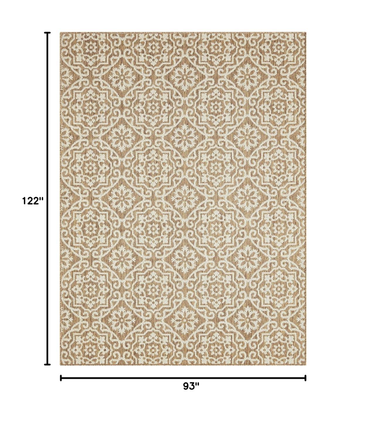 Nicole Miller New York Patio Country Danica Geometric Indoor/Outdoor Area Rug, Brown/Beige