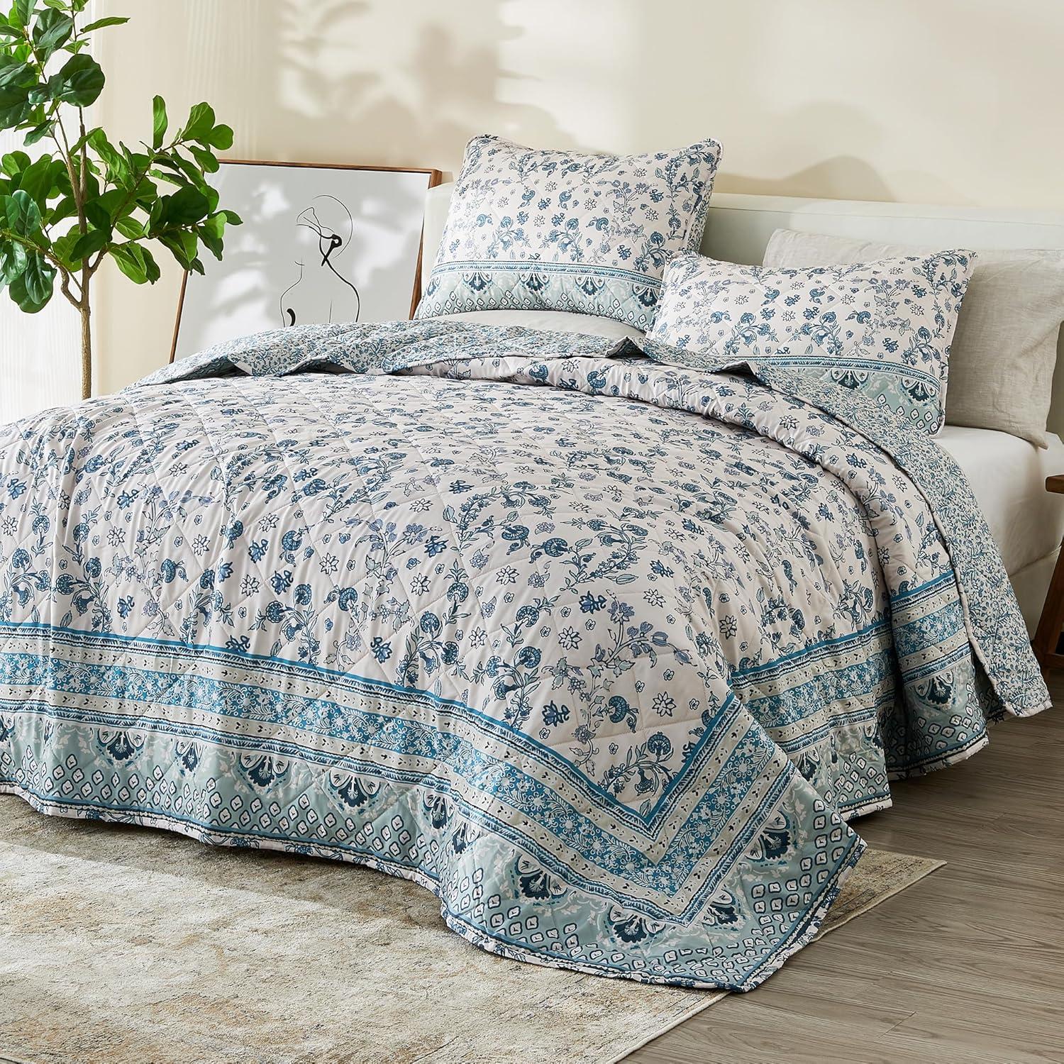 Printed Vintage Quilt Bedding Set - Patina Vie