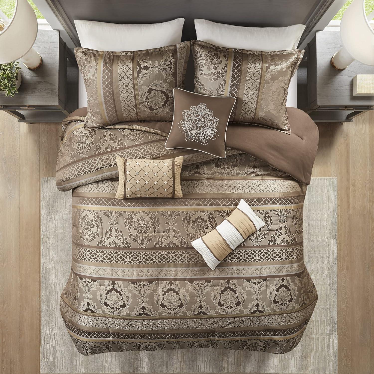 Madison Park Bellagio 7 Piece Jacquard Comforter Set