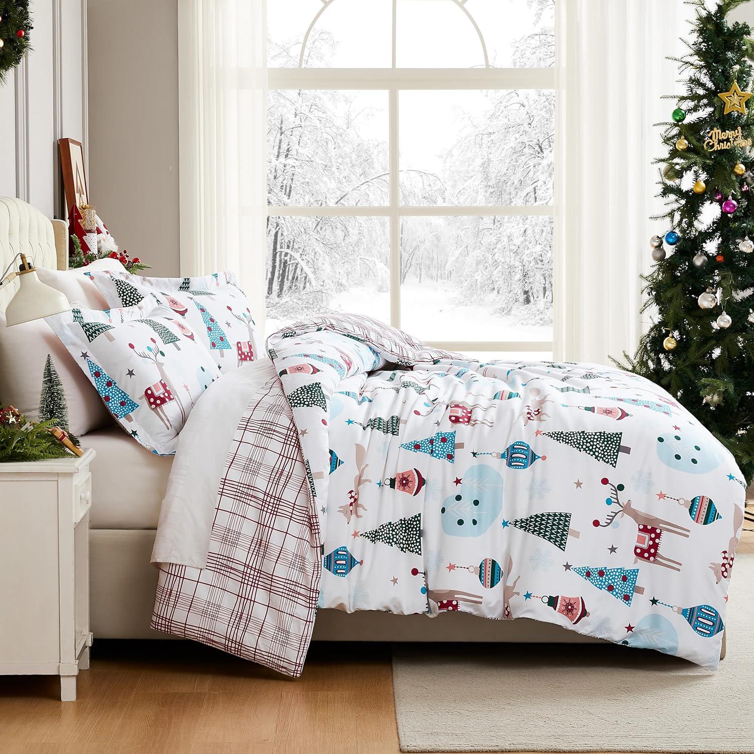 Winter Wonderland King/California King Reversible Christmas Duvet Cover Set