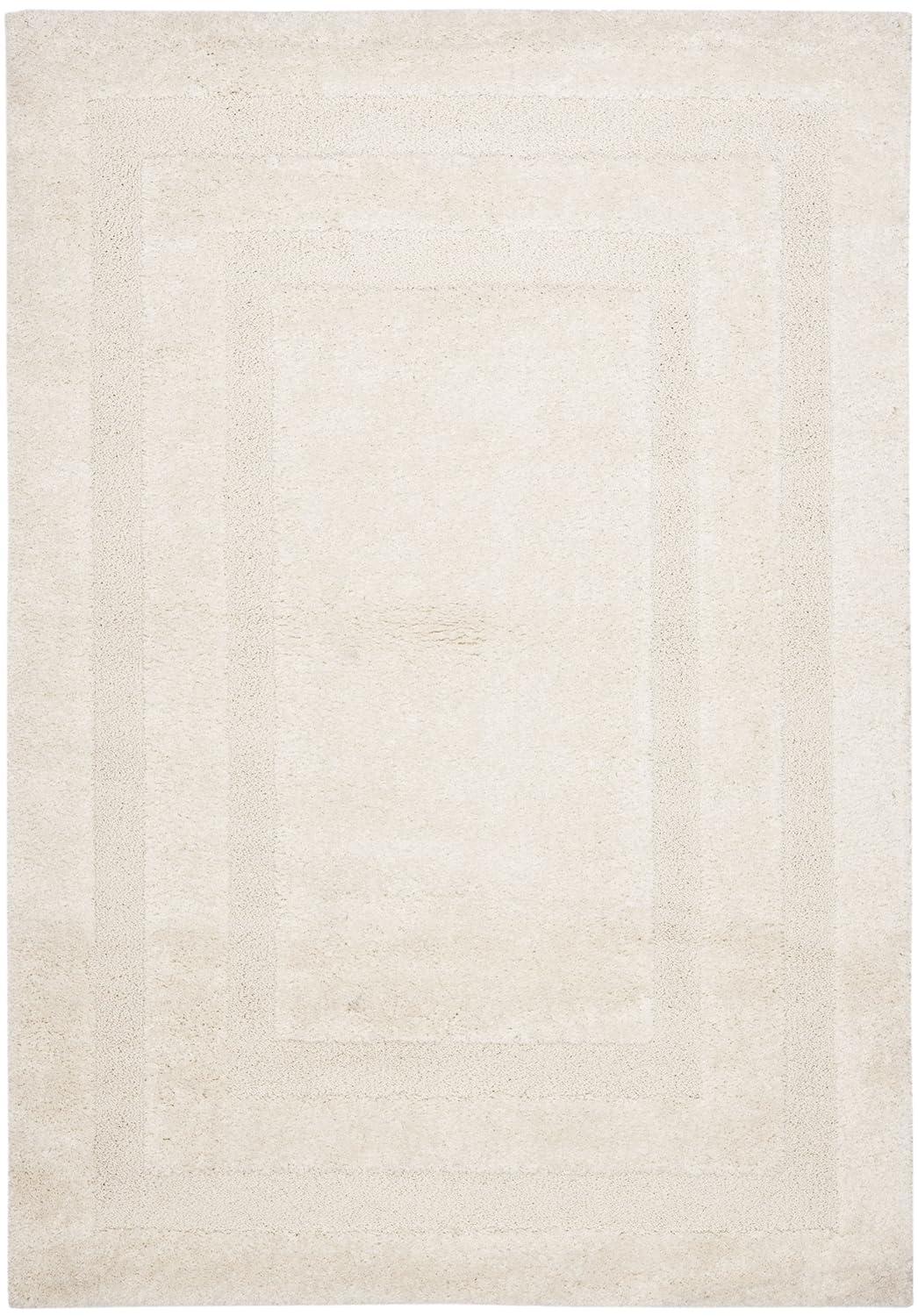 Florida Shag SG454 Power Loomed Indoor Area Rug - Creme/Creme - 6'x9' - Safavieh.