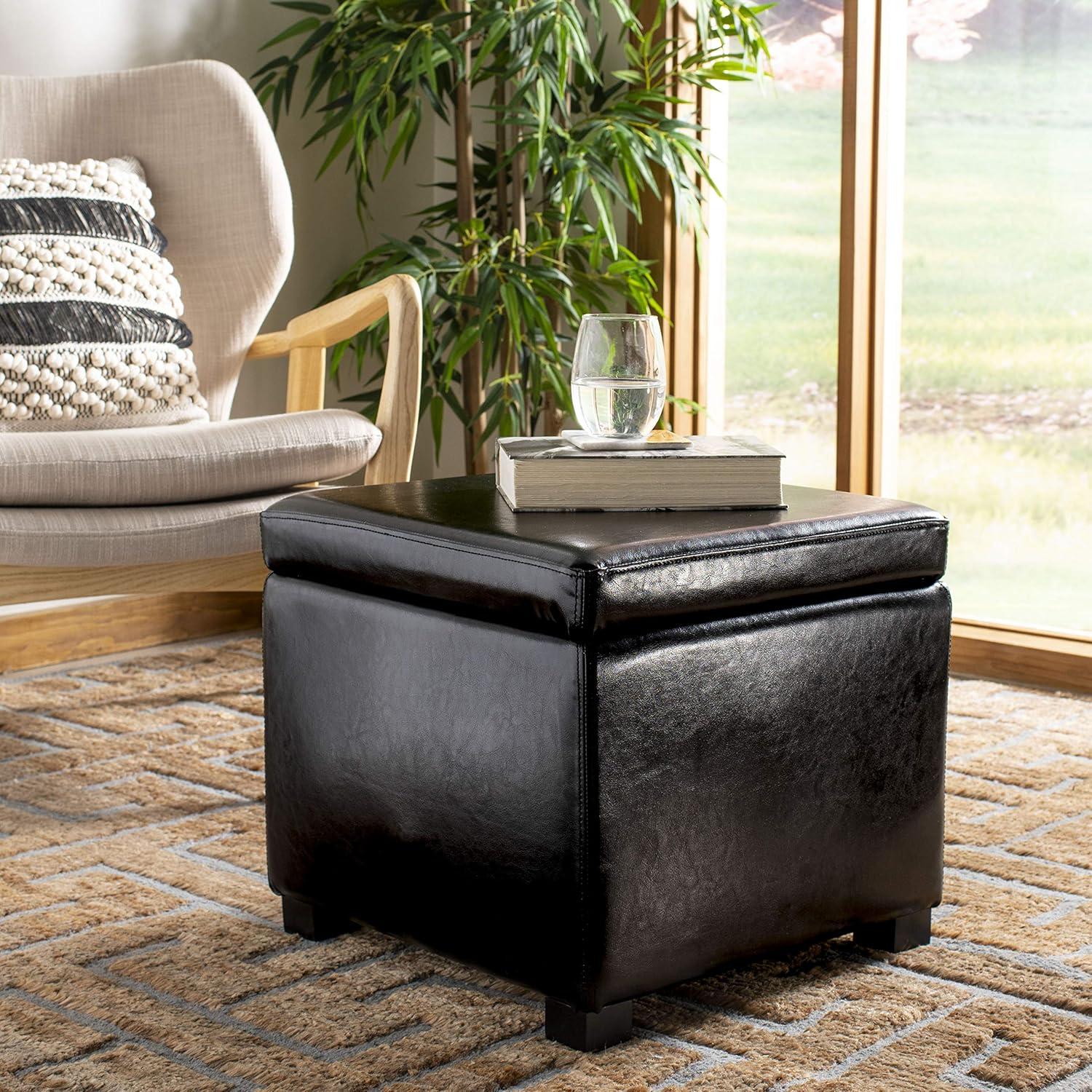 Kamyra Faux Leather Ottoman