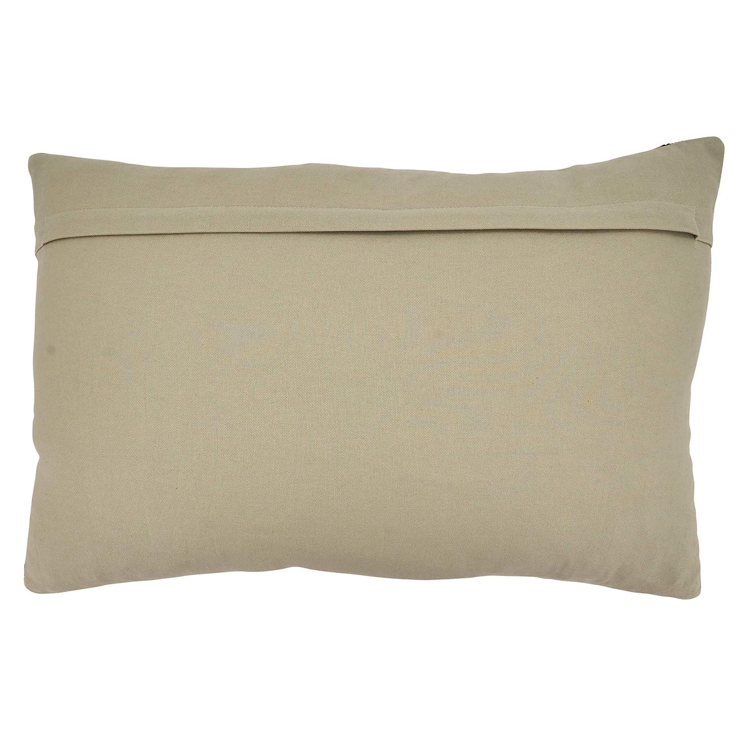 Saro Lynn Collection Striped Cotton Throw Pillow