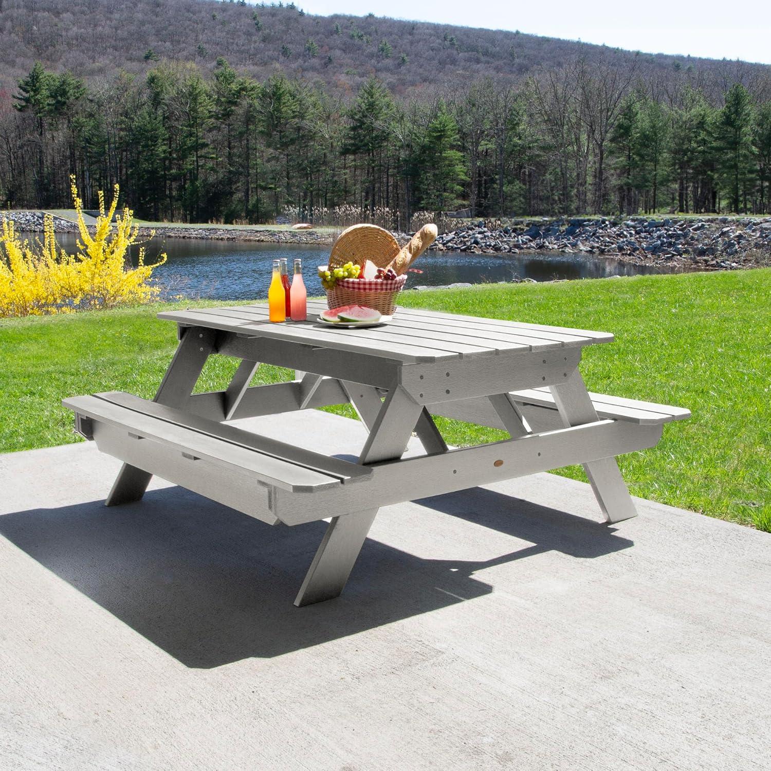 Highwood Hometown Picnic Table -Outdoor, Eco-friendly, Synthetic Wood