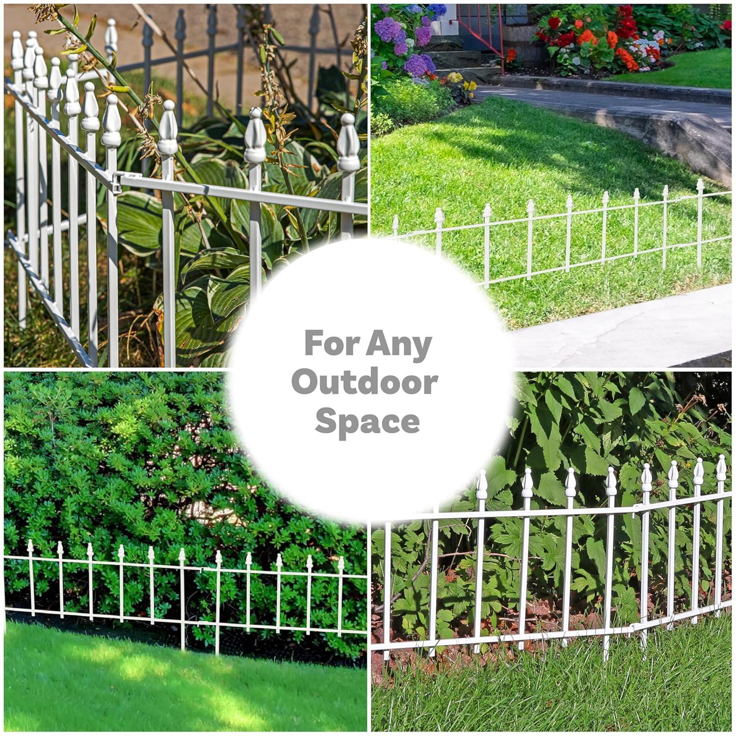 18" x 22" Iron Decorative Garden Fence Panels (Set of 5)