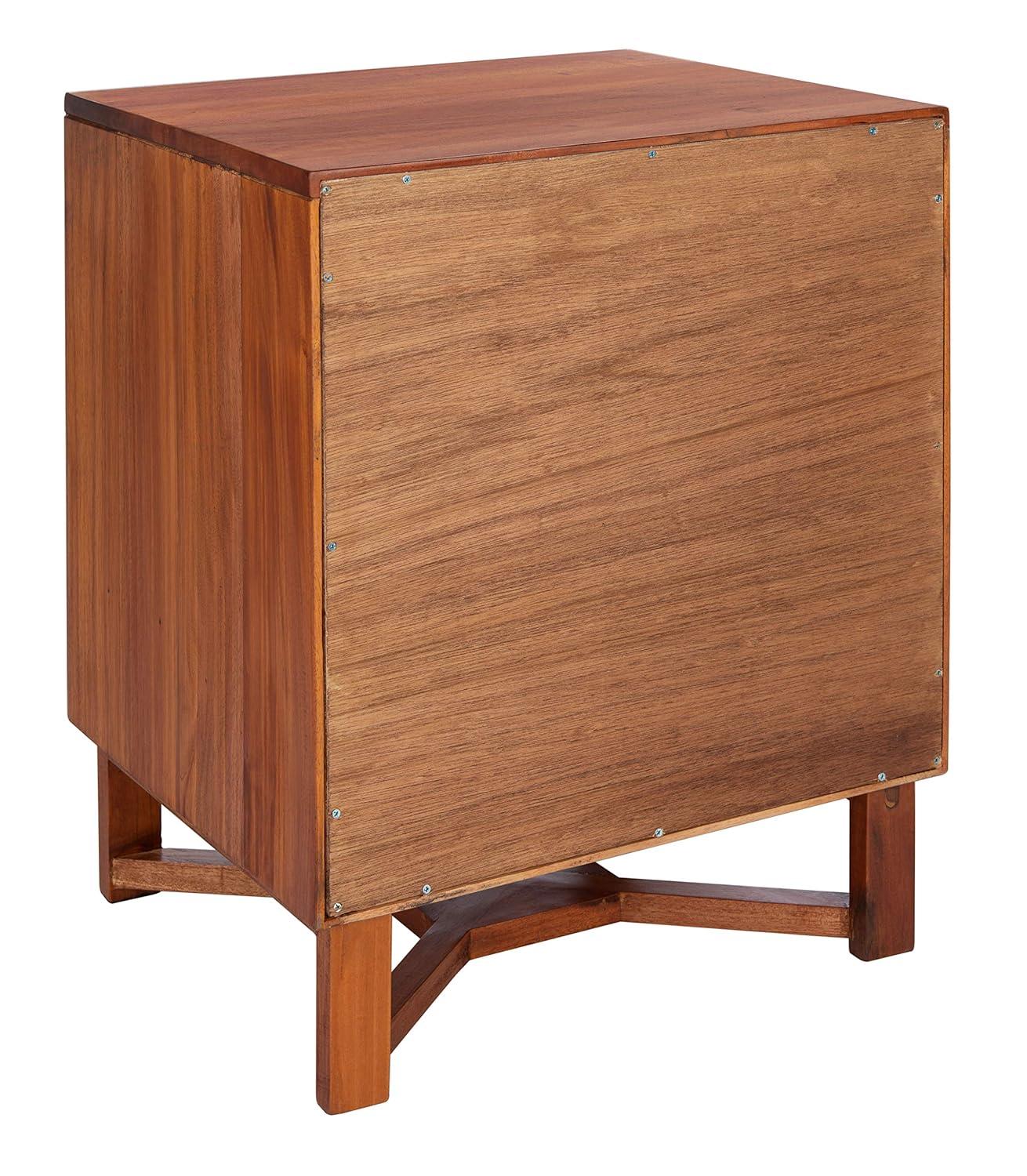SAFAVIEH Hedwig Coastal 2 Drawer Nightstand, Natural