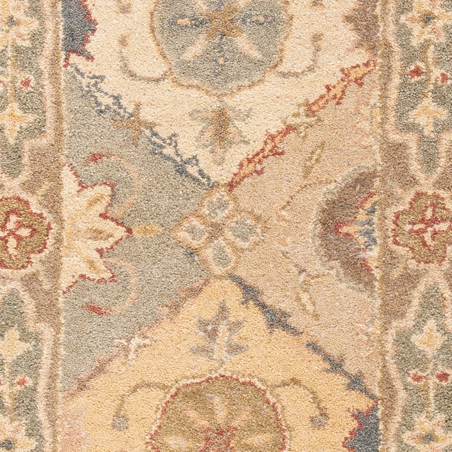 SAFAVIEH Antiquity Augustin Transitional Bordered Wool Area Rug, Multi/Beige, 4' x 6'