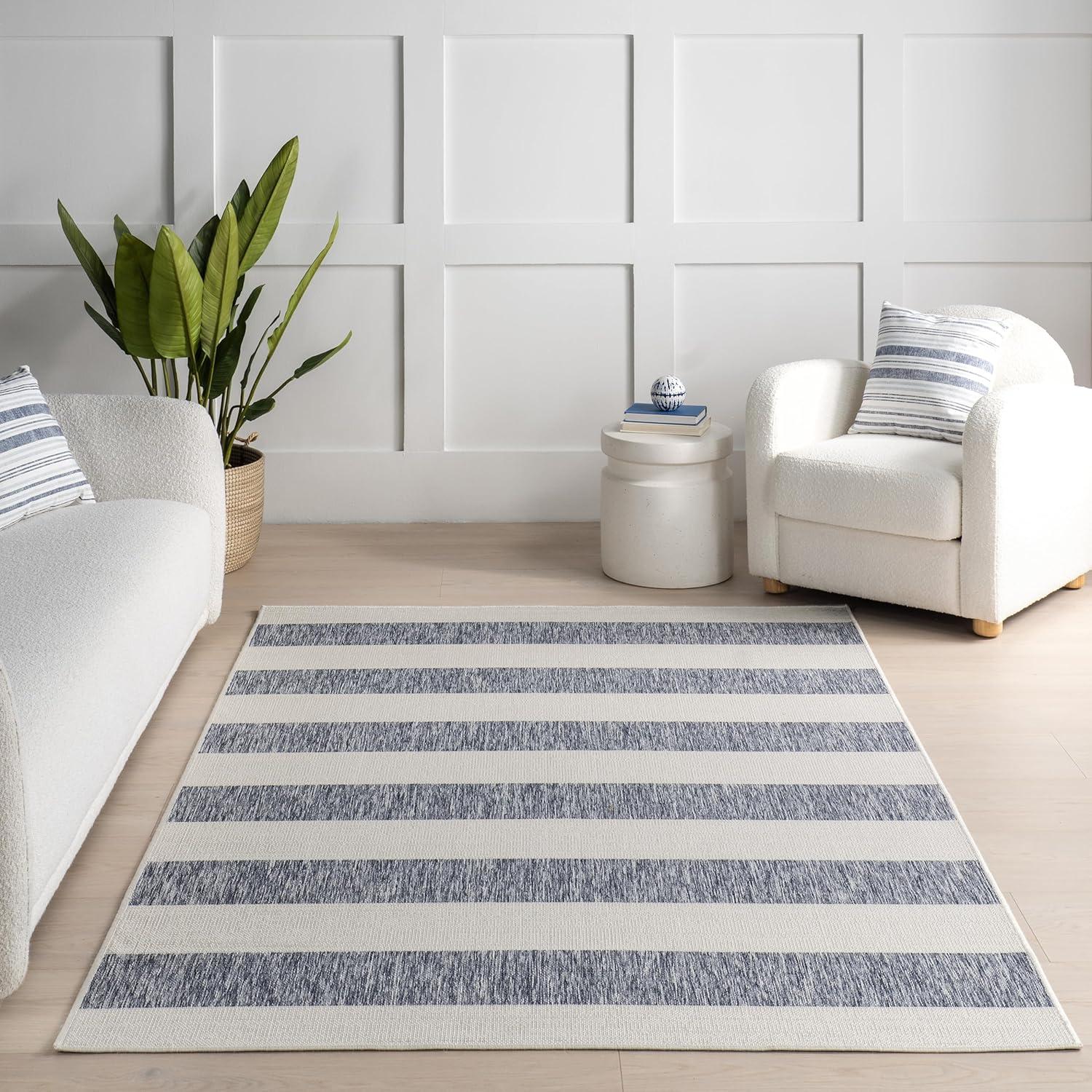 nuLOOM Briaana Striped Indoor/Outdoor Area Rug, 4' x 6', Blue