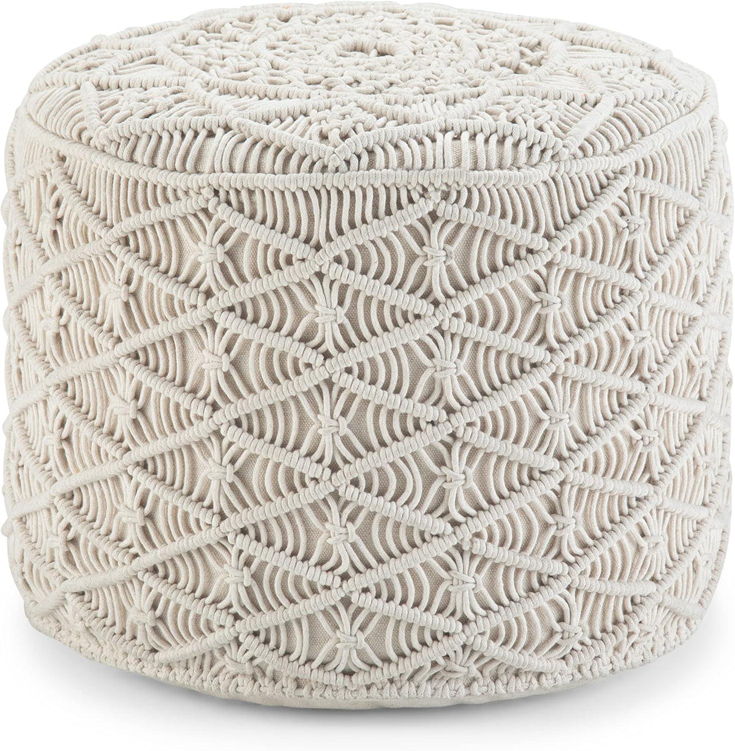 Simpli Home Coates Upholstered Pouf