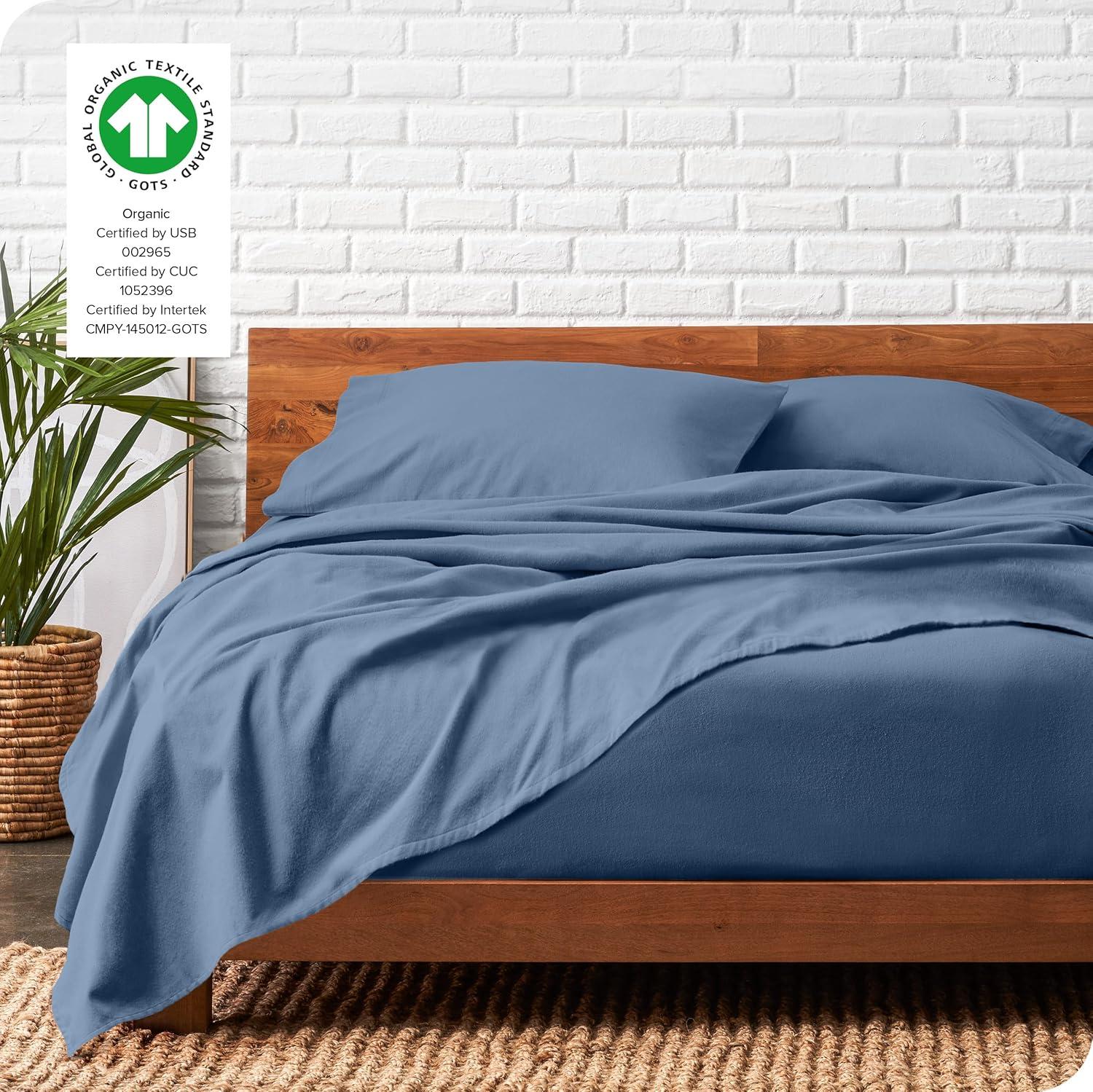 Bare Home Organic 100% Cotton Flannel Sheet Set