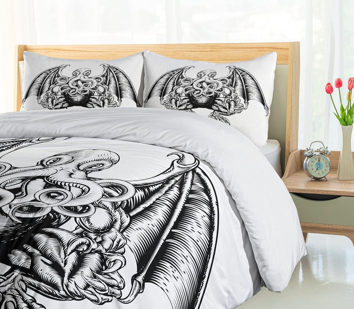 Ambesonne Kraken Modern & Contemporary Duvet Cover Set