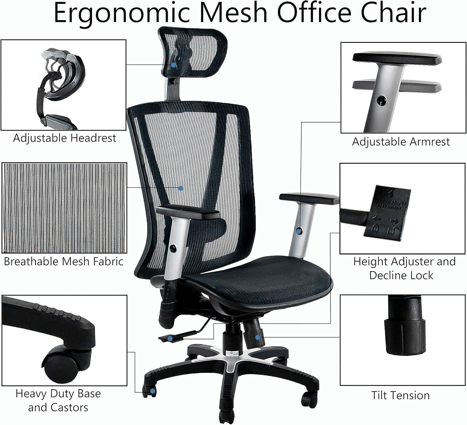 Stoltenberg Mesh Conference Chair with Headrest