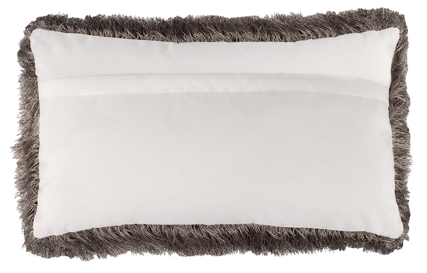 Indoor/Outdoor Shag Pillow - Taupe - 20"X20" - Safavieh