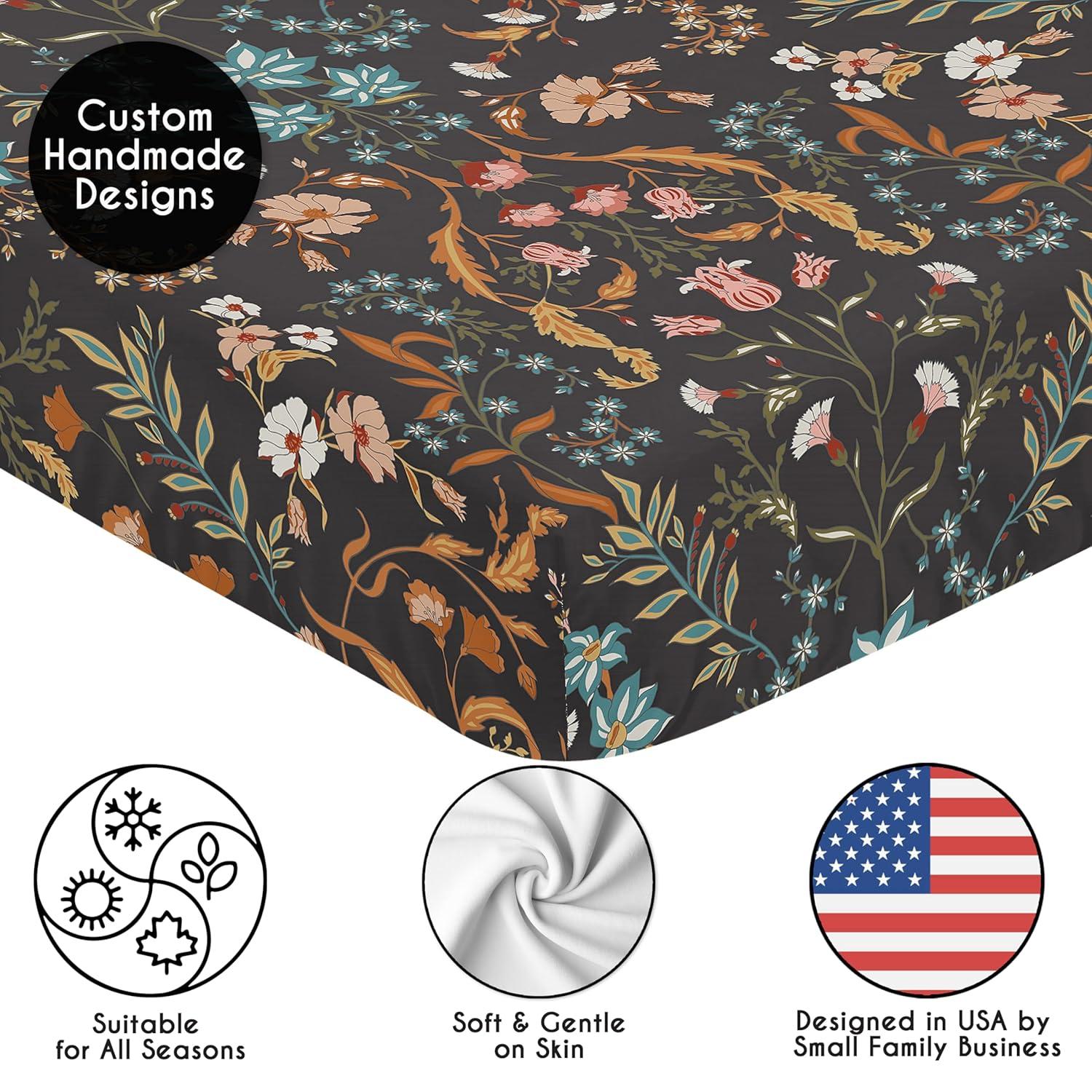 Sweet Jojo Designs Boho Floral Wildflower Fitted Crib Sheet by Sweet Jojo Designs