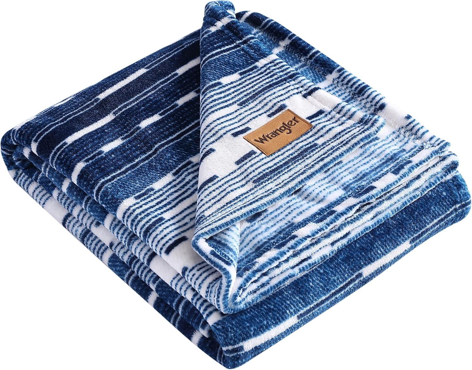 Wrangler Printed Ultra Soft Plush Fleece Throw Blanket