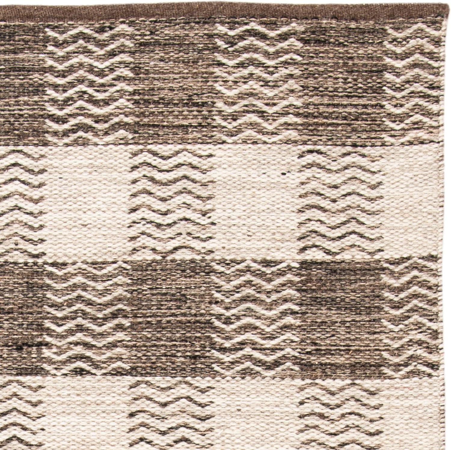 Kilim KLM351 Hand Woven Area Rug - Light Grey/Brown - 8'x10' - Safavieh