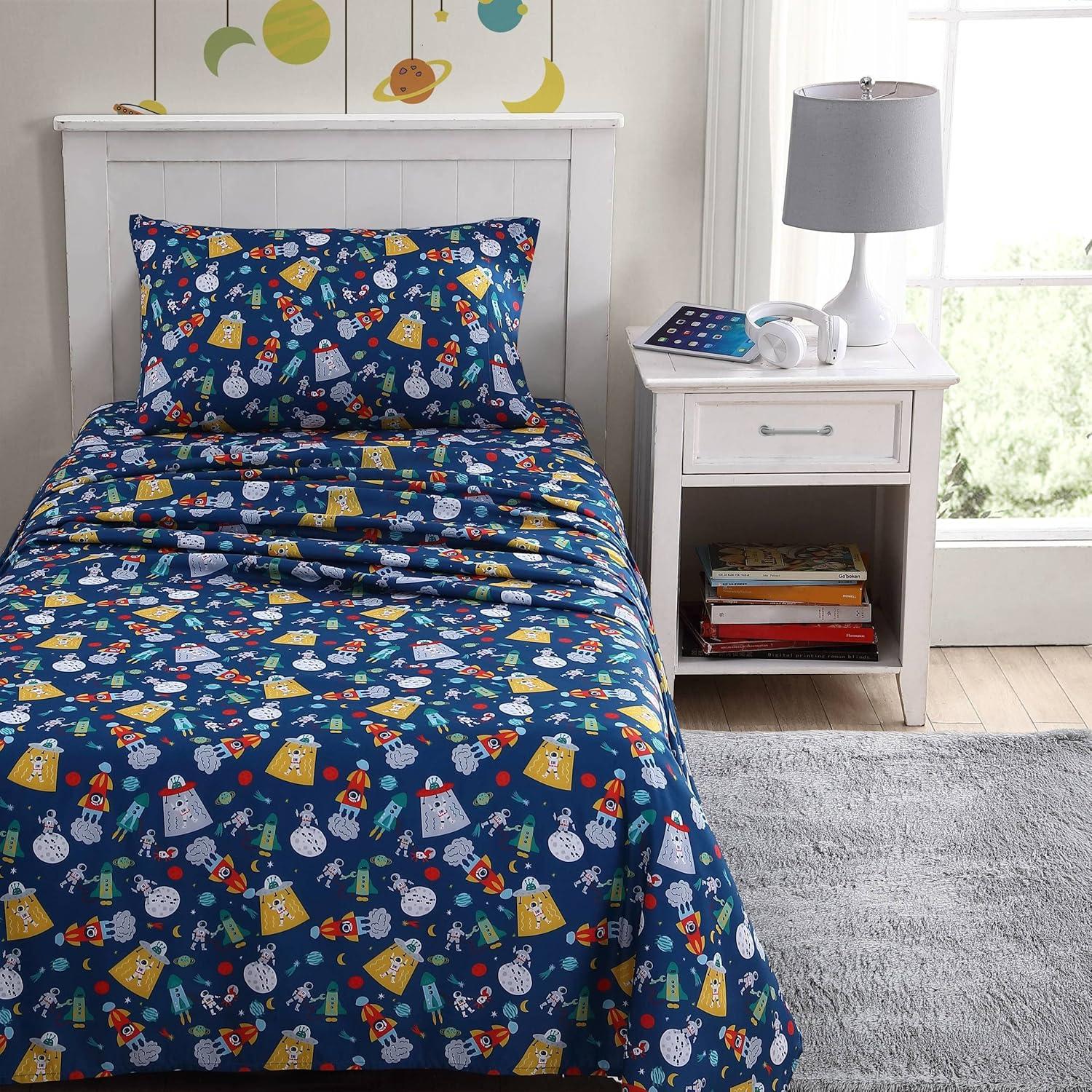 Space Kids Microfiber Sheet Set