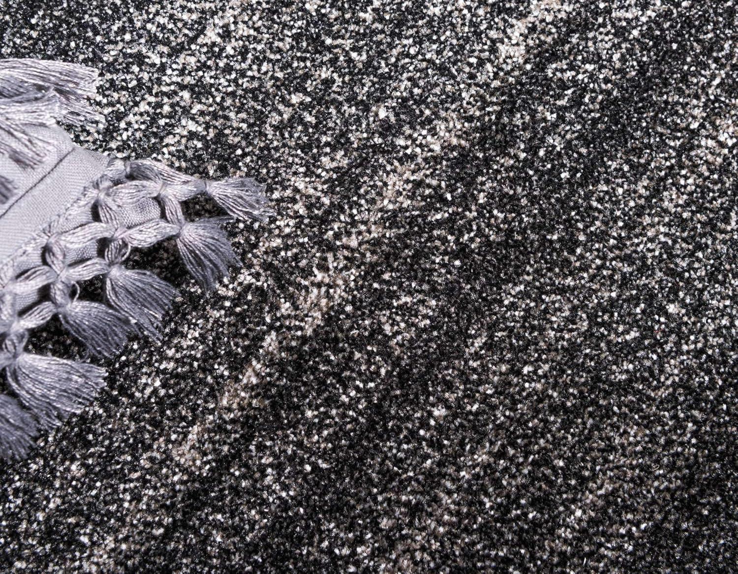 Rugs.com Angelica Collection Rug – 5' x 8' Black Medium Rug Perfect For Bedrooms, Dining Rooms, Living Rooms