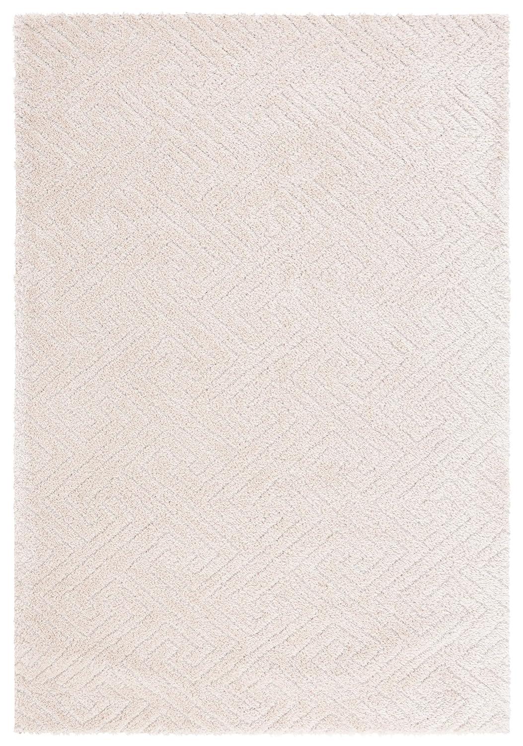 Tahoe Shag THO652 Power Loomed Indoor Area Rug - Beige - 5'x7' - Safavieh