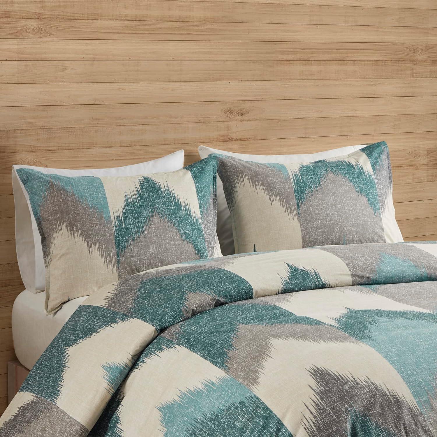 INK+IVY Alpine Printed Cotton Duvet Cover Set