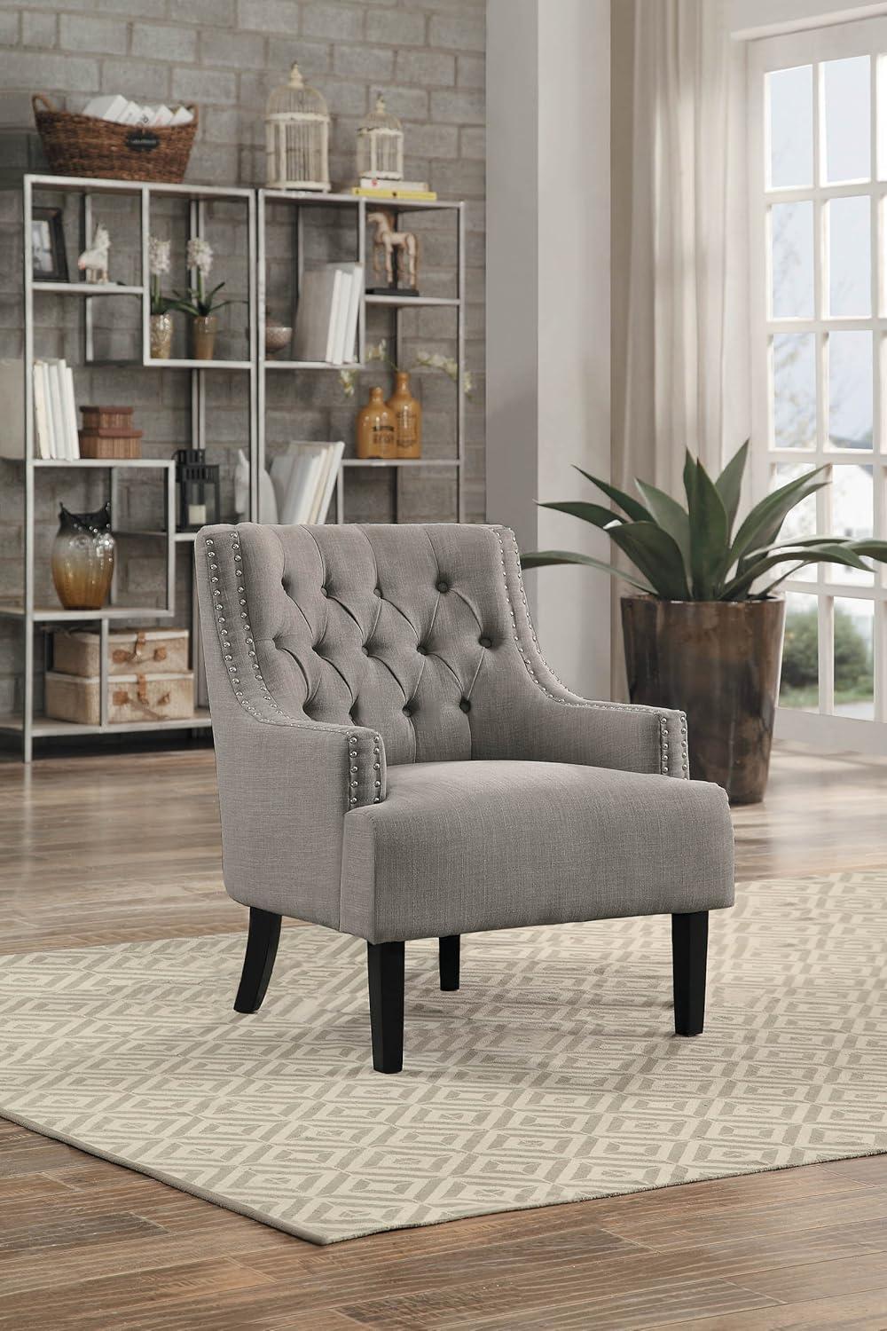 Lexicon Charisma Upholstered Accent Chair in Taupe