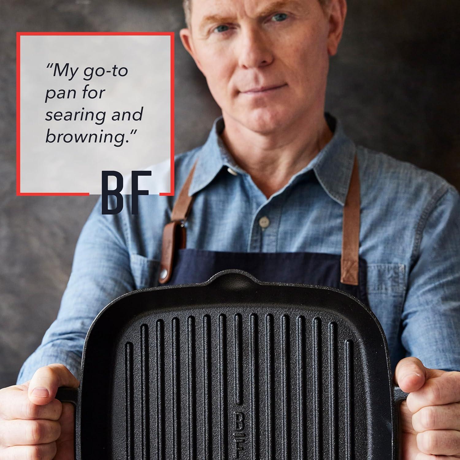 Bobby Flay by GreenPan 11” Cast Iron Square Grill Pan