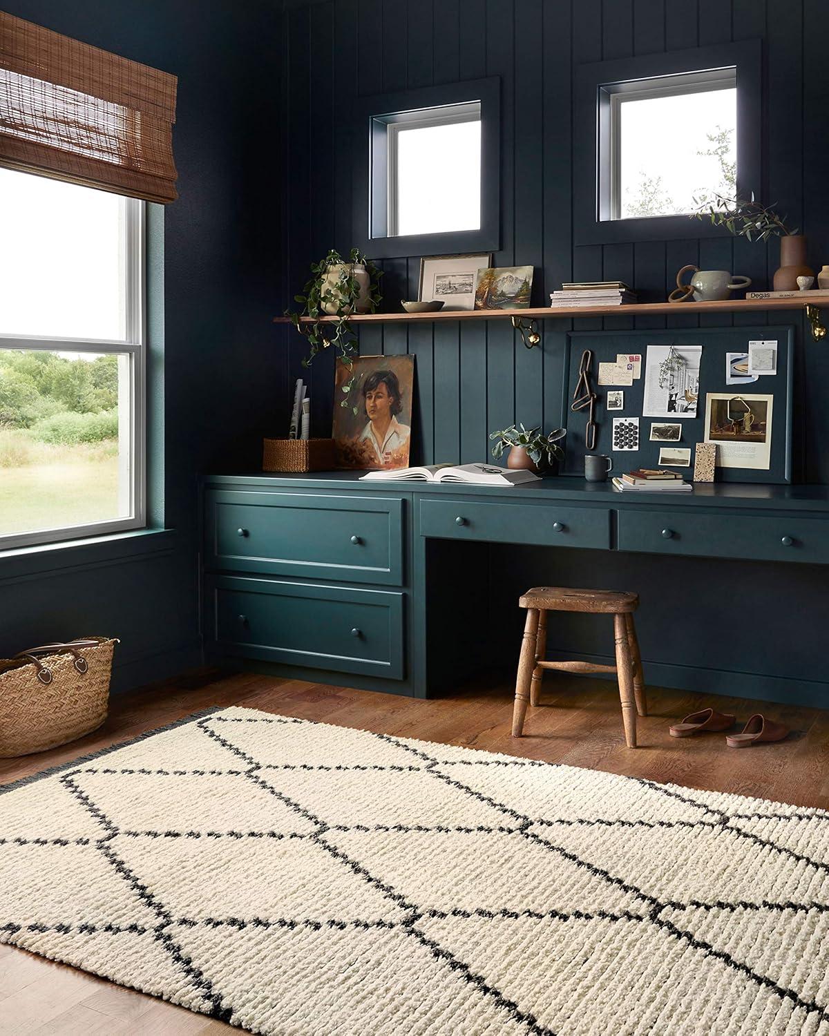 Chris Loves Julia x Loloi Alice Geometric Cream/Charcoal Rug