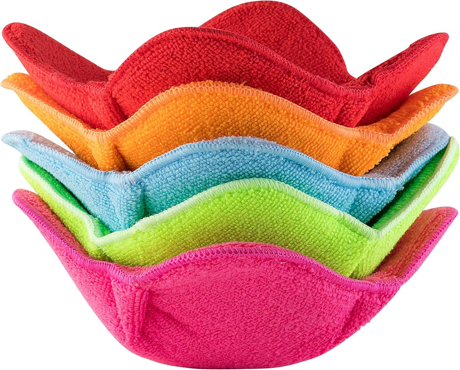 Multicolor Microwave-Safe Polyester Bowl Holders Set of 5