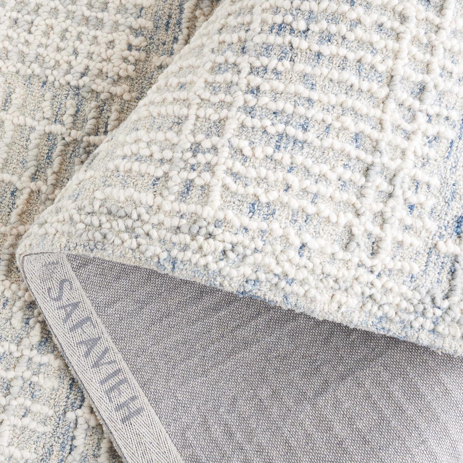 Abstract ABT275 Hand Tufted Indoor Area Rug - Light Blue/Ivory - 5'x8' - Safavieh