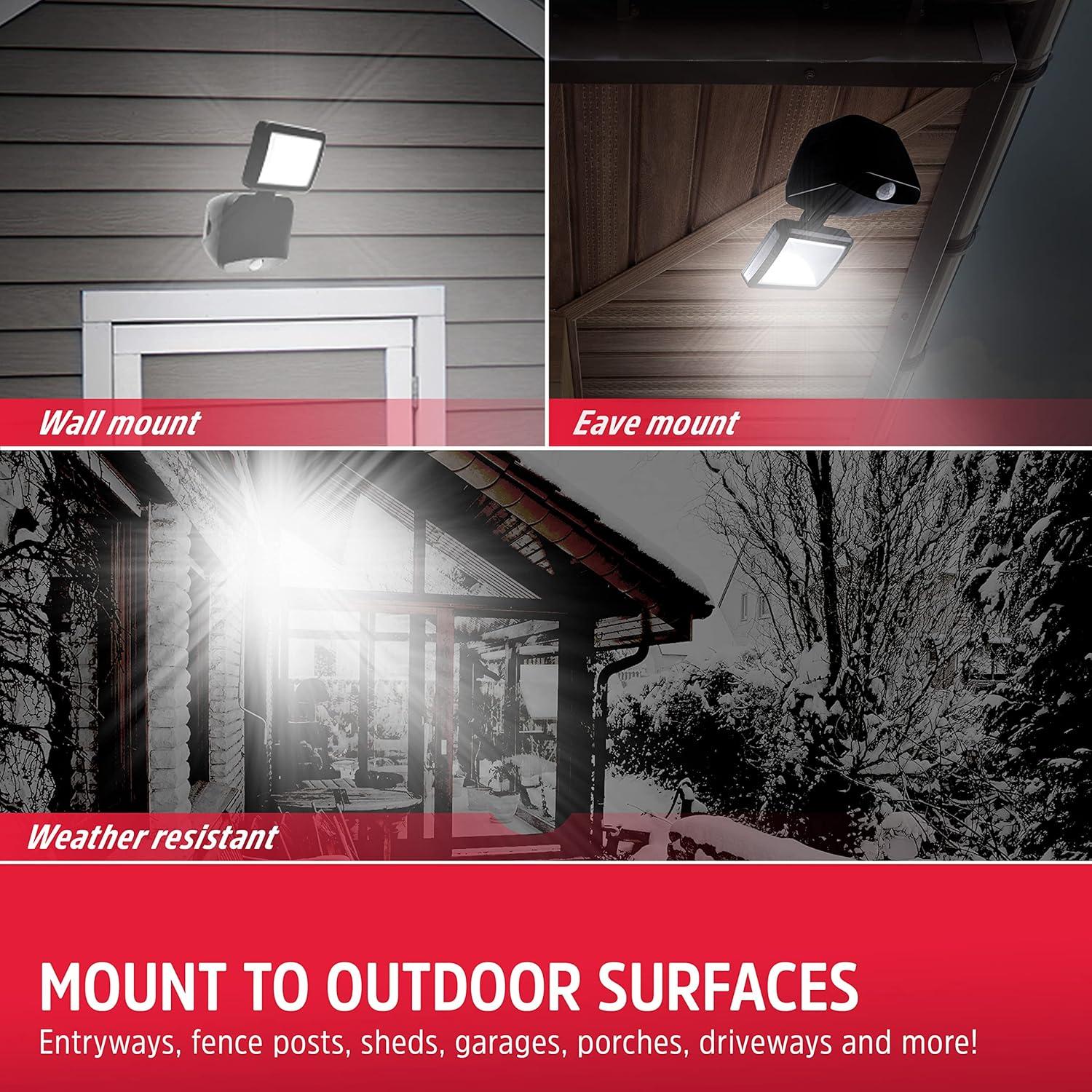Energizer Battery Operated Motion Sensing LED Security Light, Single Head, 300 lumens, 40777