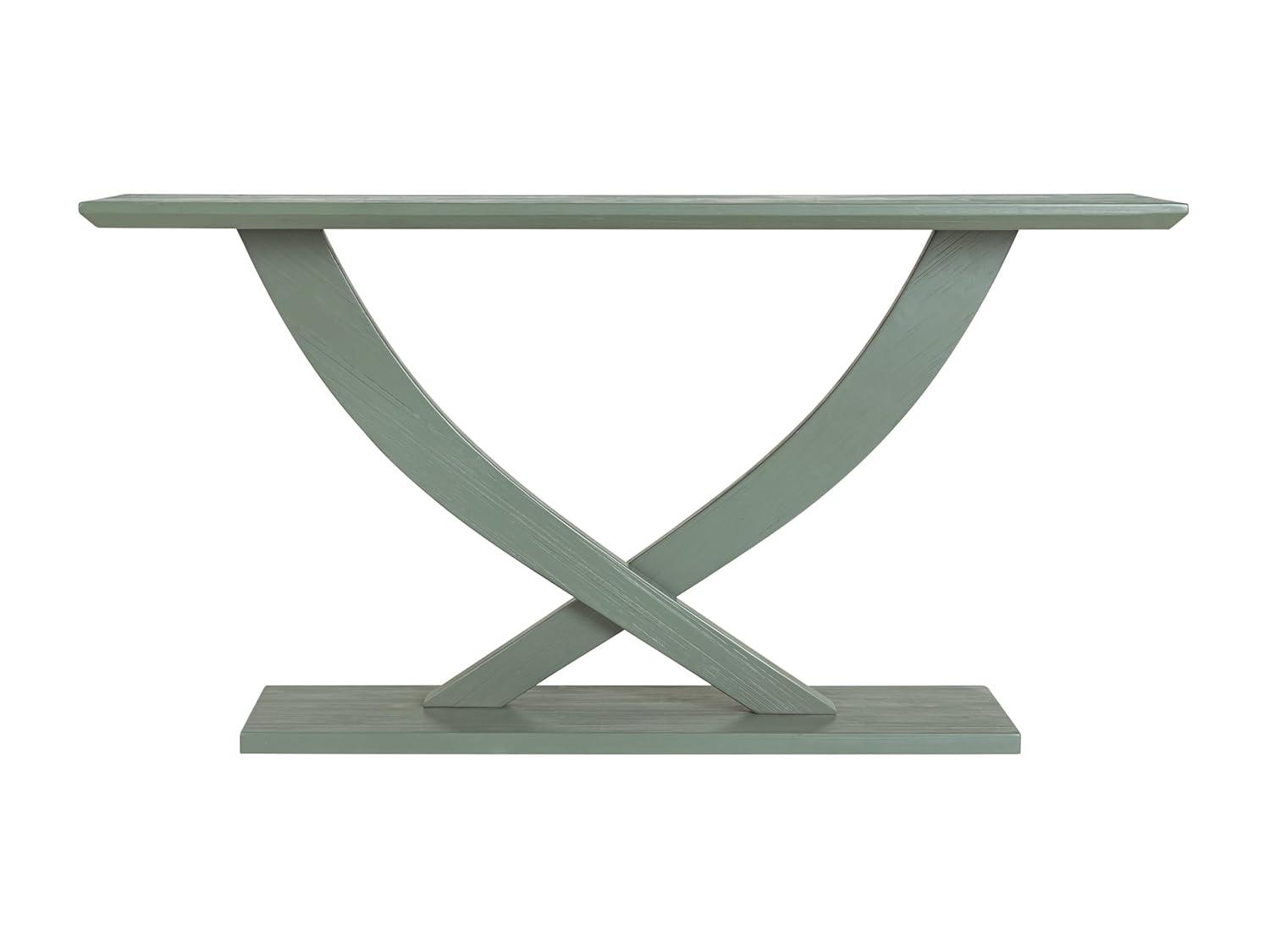 Boraam Rasmus Console Table Spanish Moss: Rubberwood Entryway Furniture, Transitional Style
