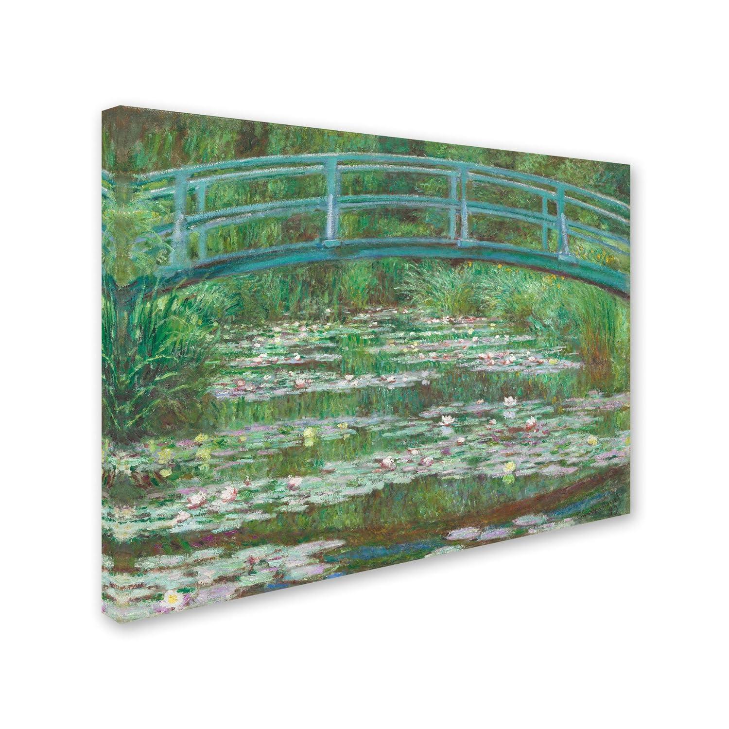 Vault W Artwork "The Japanese Footbridge 1899" by Claude Monet Painting Print on Wrapped Canvas