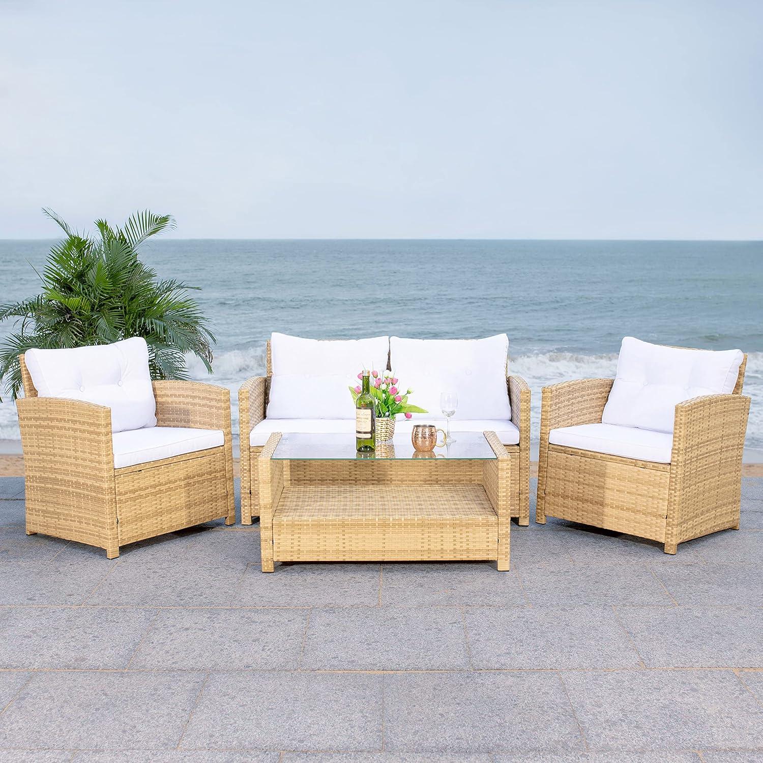 Vellor 4 Piece Patio Outdoor Living Set  - Safavieh