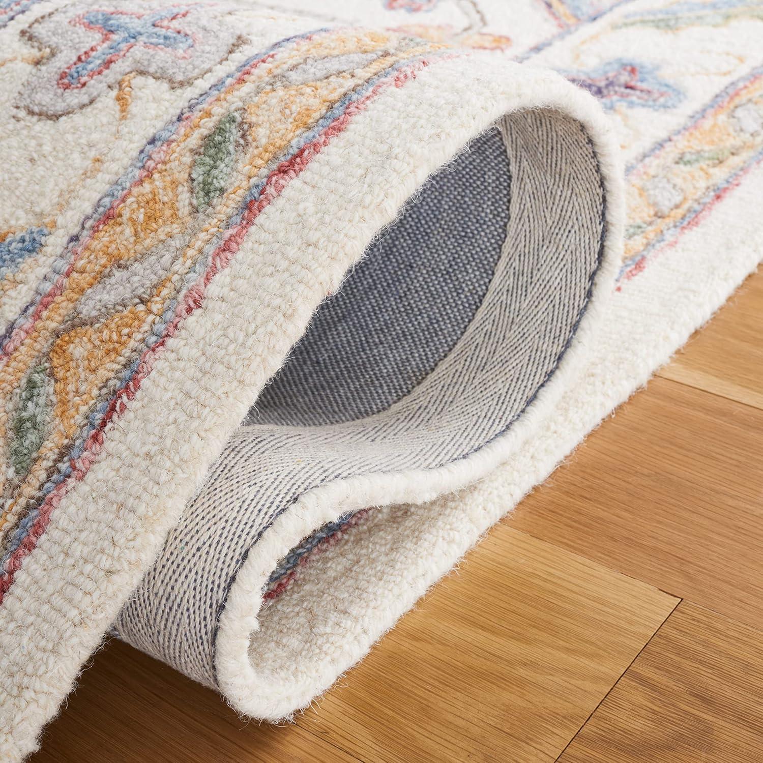 Metro MET352 Hand Tufted Indoor Area Rug - Ivory/Rust - 5'x8' - Safavieh